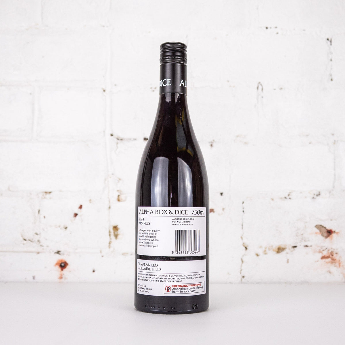 Alpha Box & Dice - Mistress Tempranillo 2024 750ml