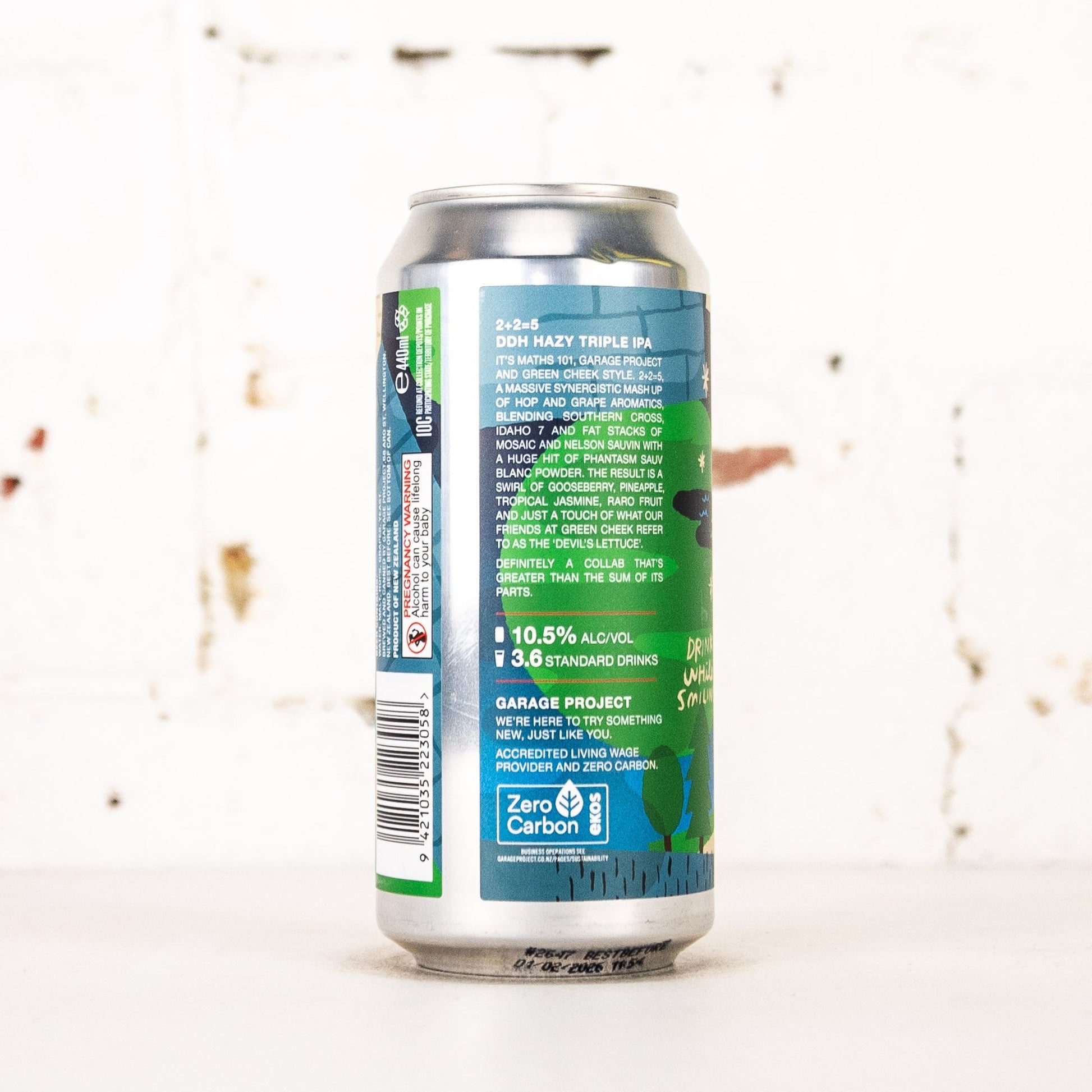 Garage Project x Green Cheek 'TWO plus TWO equals FIVE' DDH Hazy TIPA