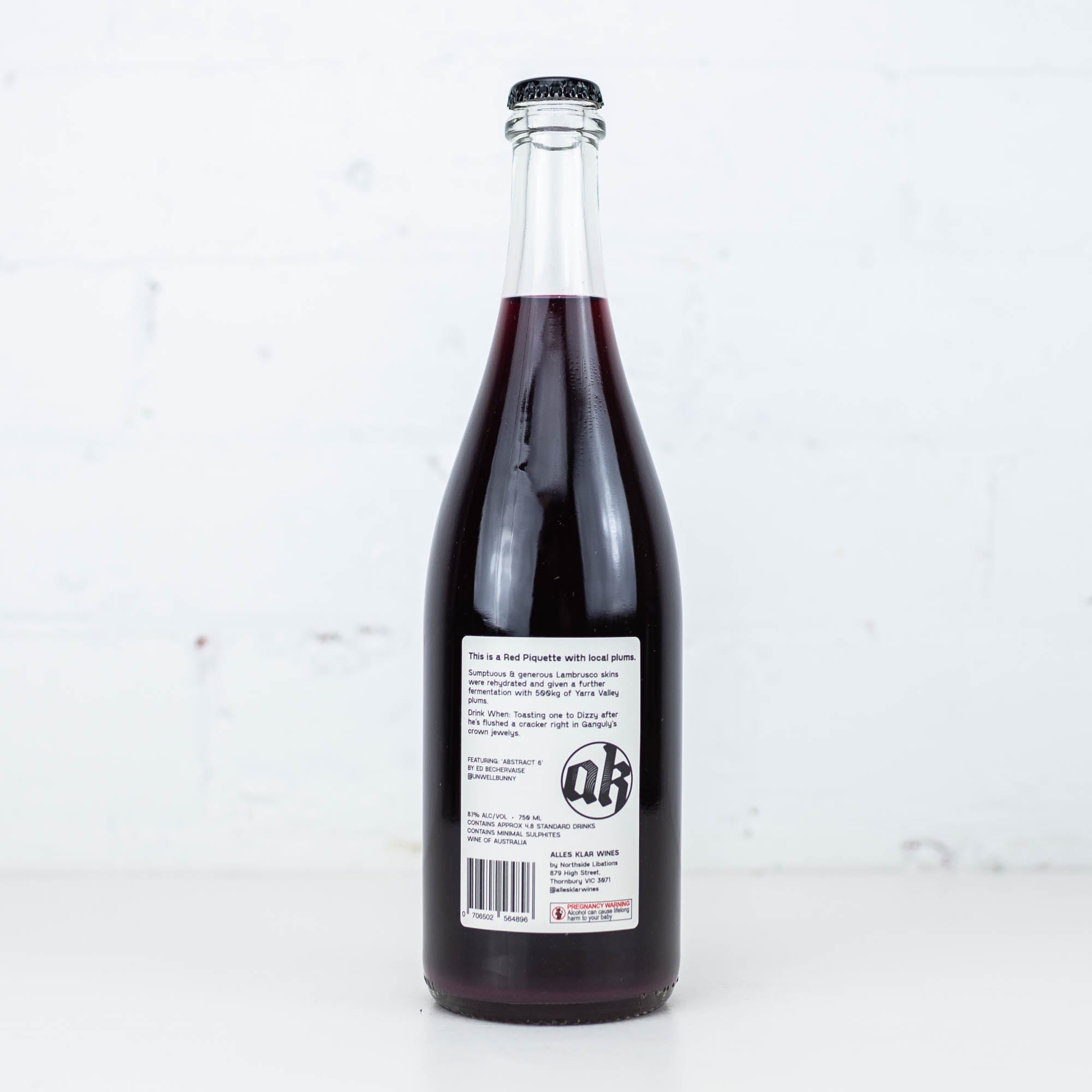 Alles Klar - Right in the Plums Piquette with Plums 2022 750ml