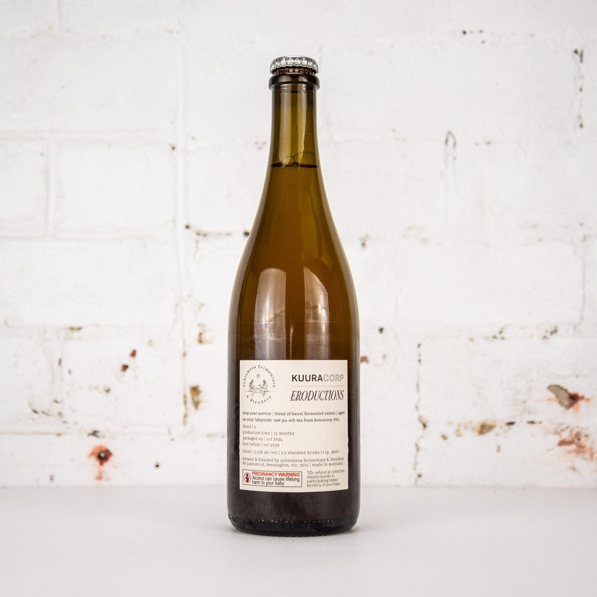 Sobremesa - Keep Your Worries Saison Aged on Pu-erh Tea 750ml