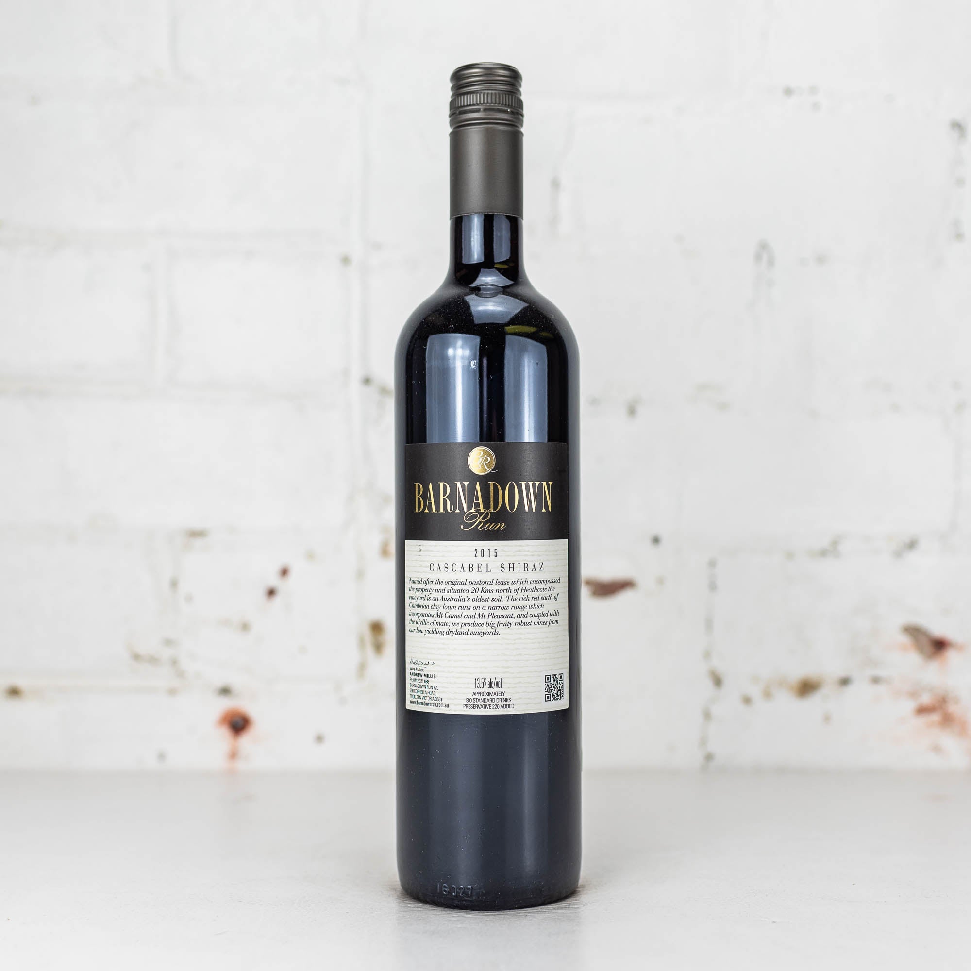 Barnadown Run - Cascabel Shiraz 2015 750ml