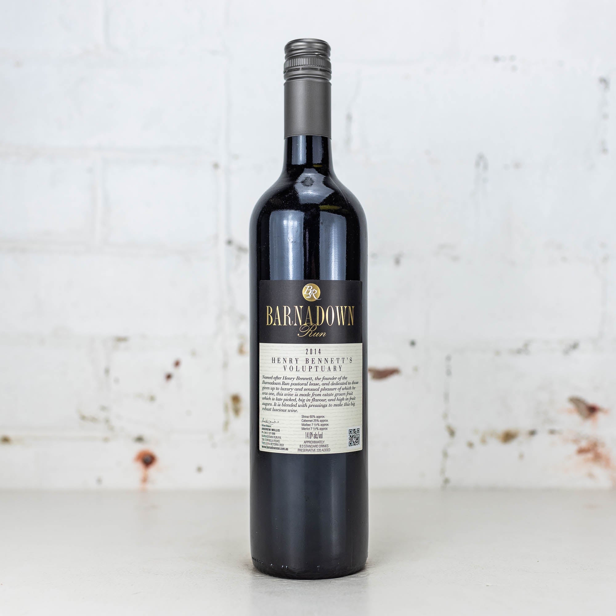 Barnadown Run - Henry Bennett's Voluptuary 2014 750ml