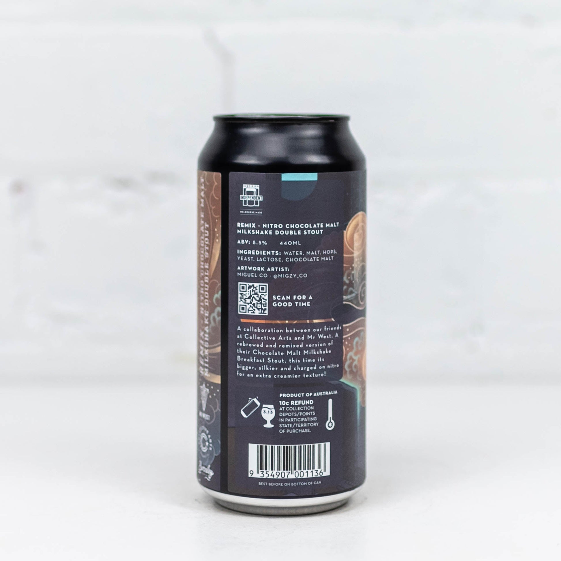 Burnley x Collective Arts x Mr West 'Remix' Nitro Chocolate Malt Milkshake Stout