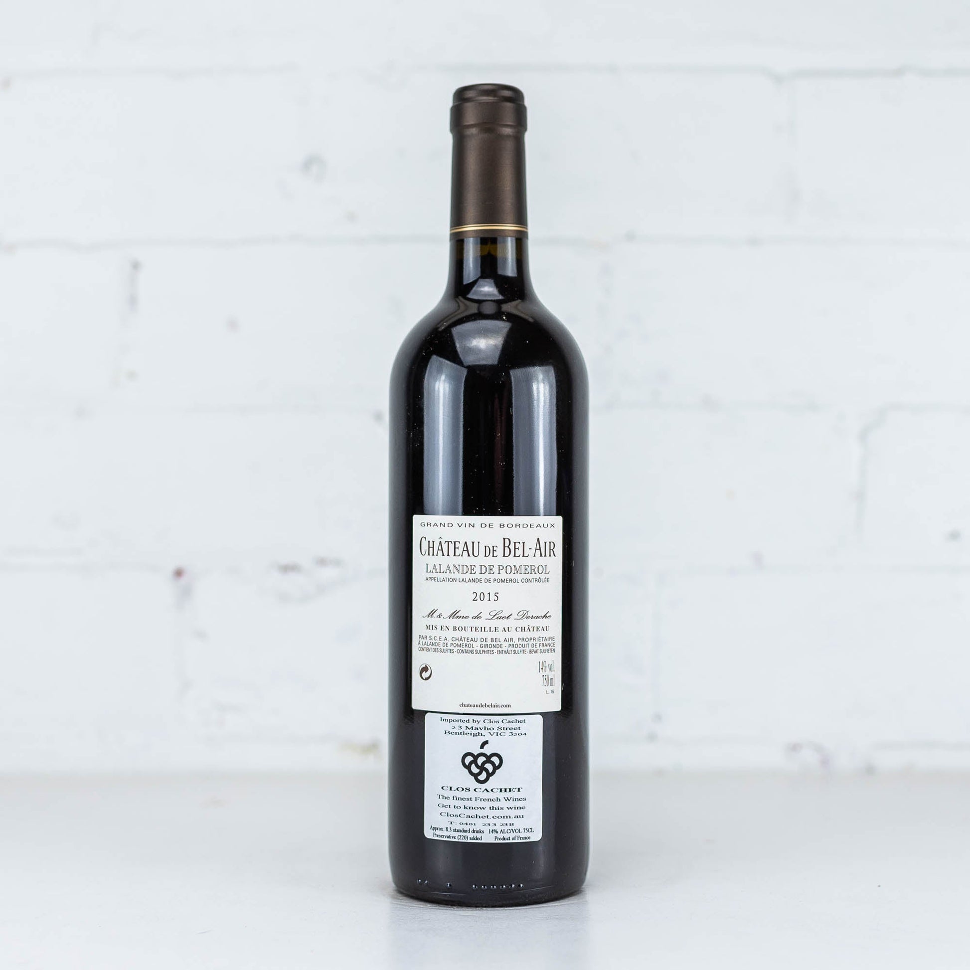 Chateau de Bel Air - Lalande de Pomerol 2015 750ml