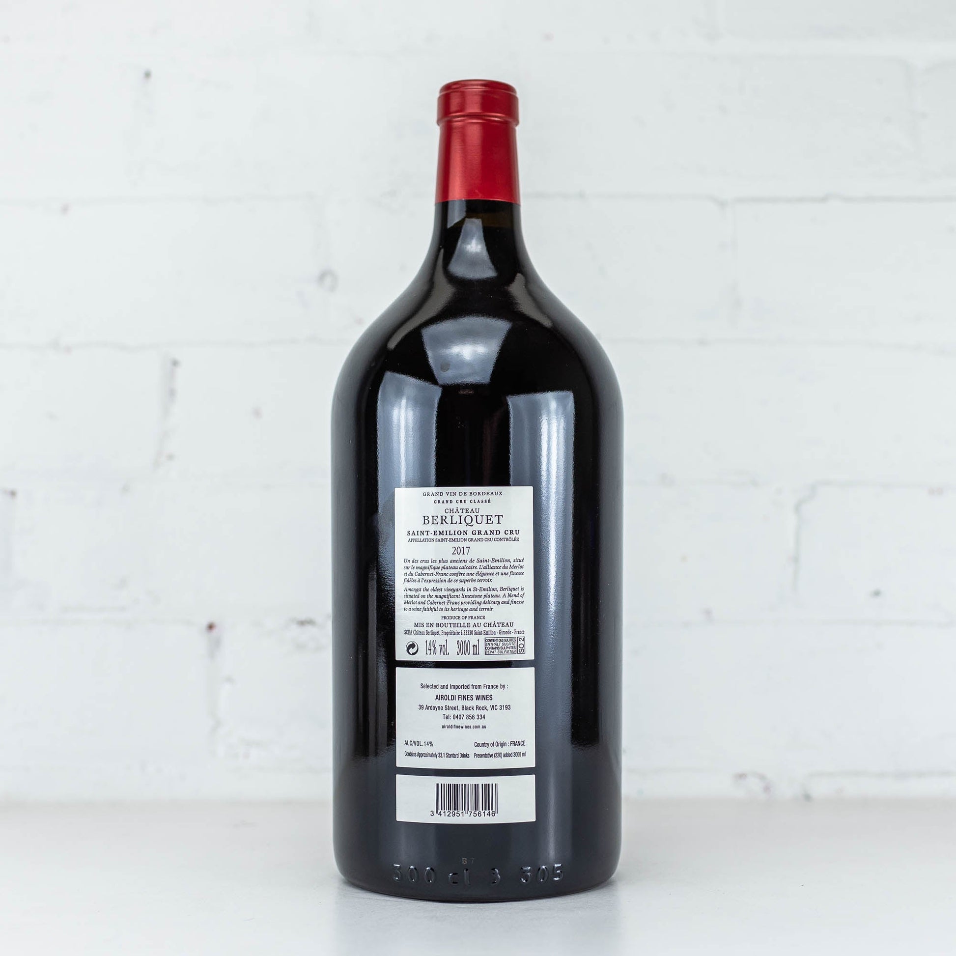 Chateau Berliquet - Saint Emilion Grand Cru 2017 3L