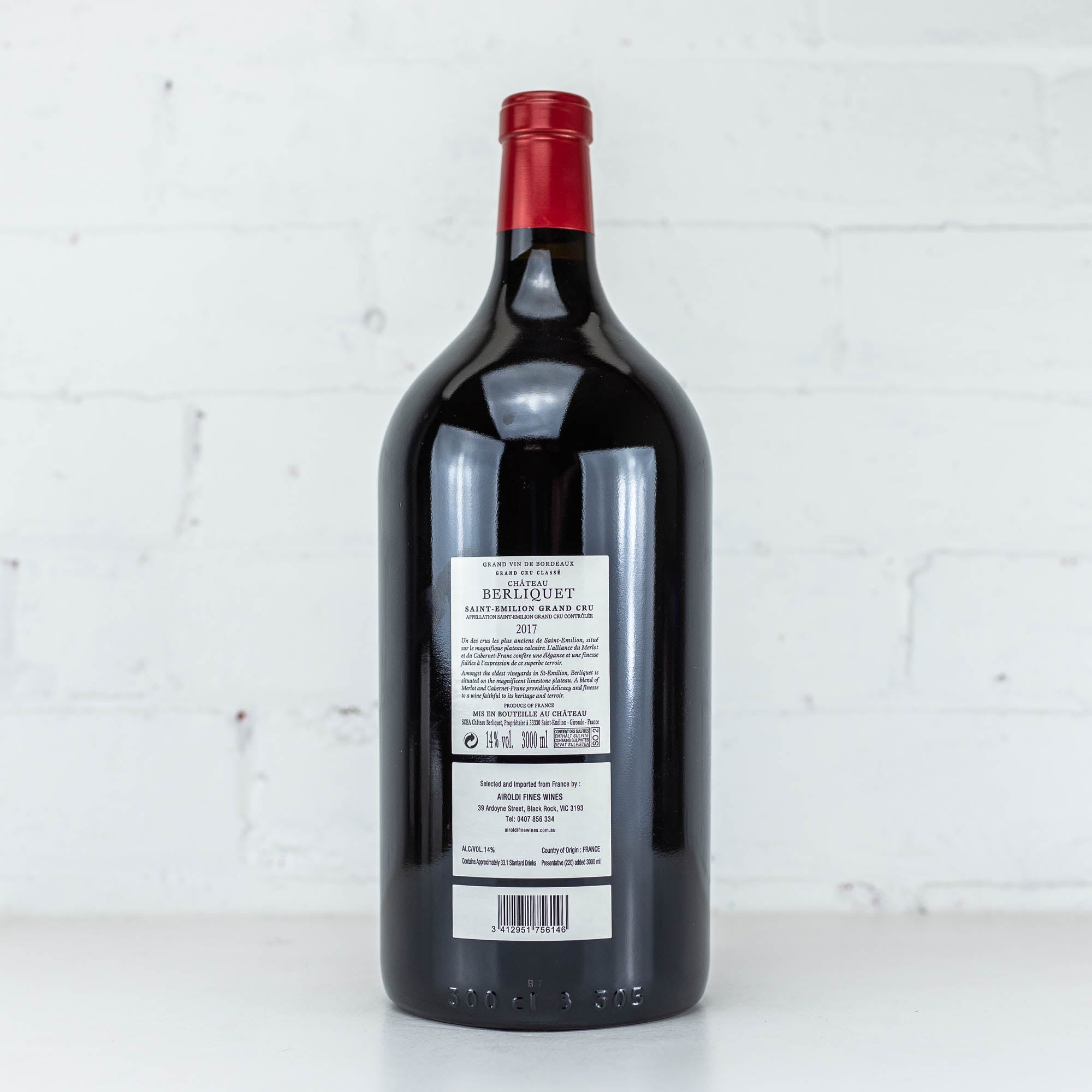 Chateau Berliquet - Saint Emilion Grand Cru 2017 3L