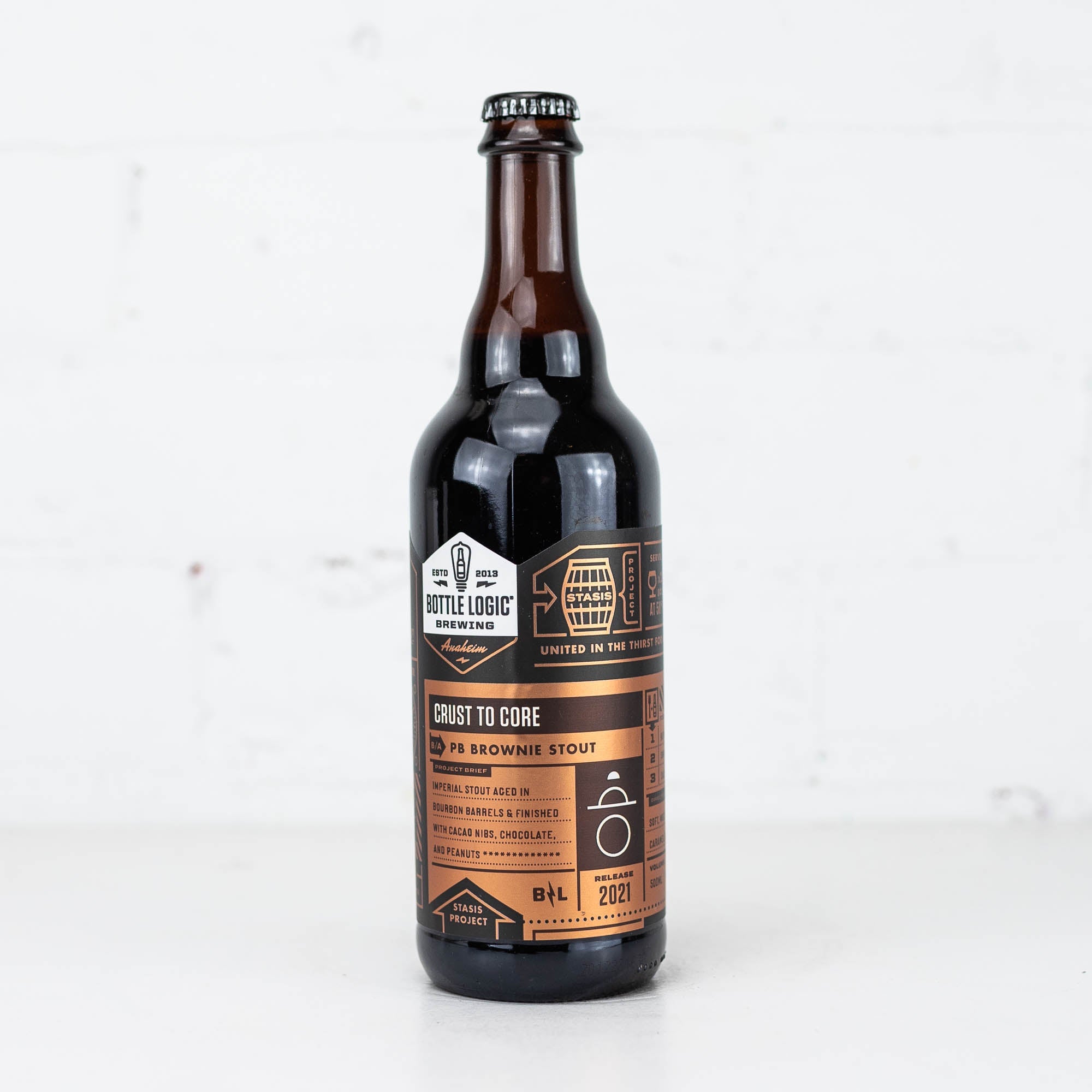 Bottle Logic - Crust to Core BA Peanut Butter Brownie Stout 500ml