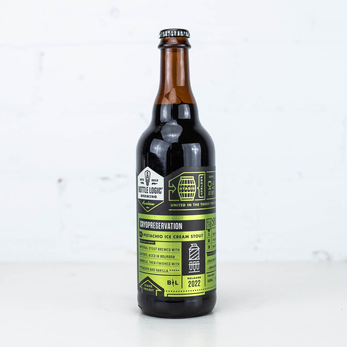 Bottle Logic - Cryopreservation BA Pistachio Ice Cream Imperial Stout 2022 Bottle 500ml