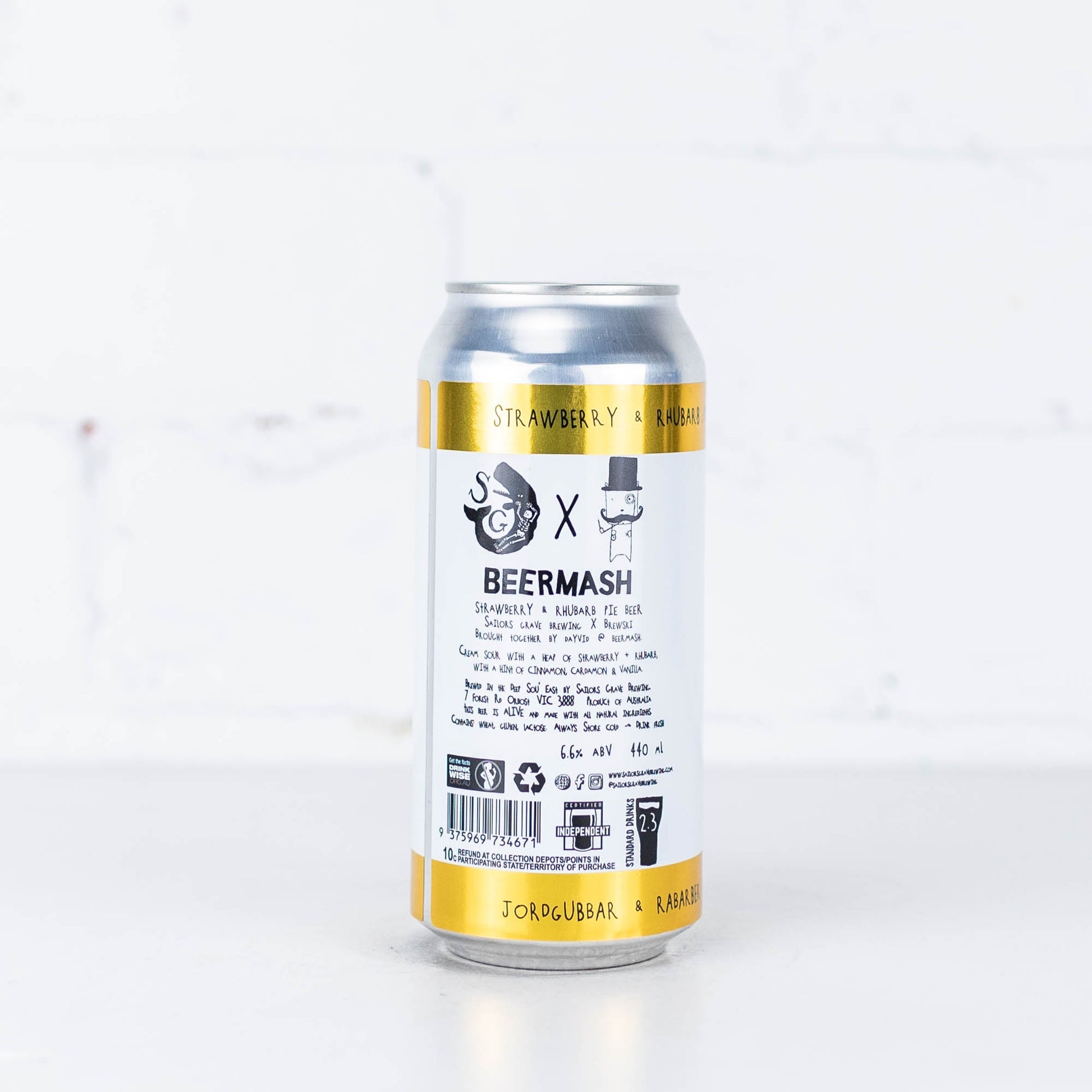 Sailors Grave x Brewski x Beerthmash 'Strawberry & Rhubarb Pie Beer'