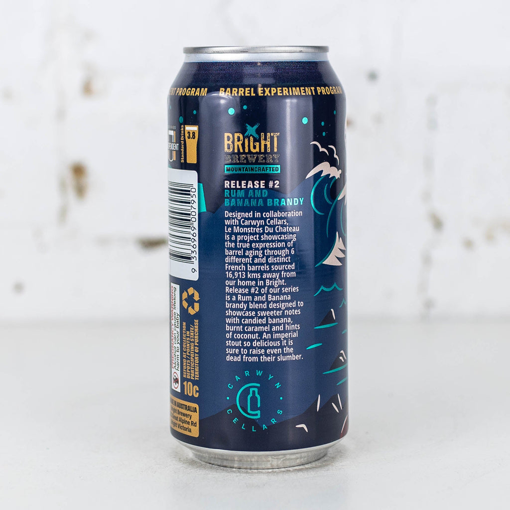 Bright x Carwyn Cellars 'Le Monstres du Chateau #2' Rum & Banana Brandy Barrel Aged Imperial Stout