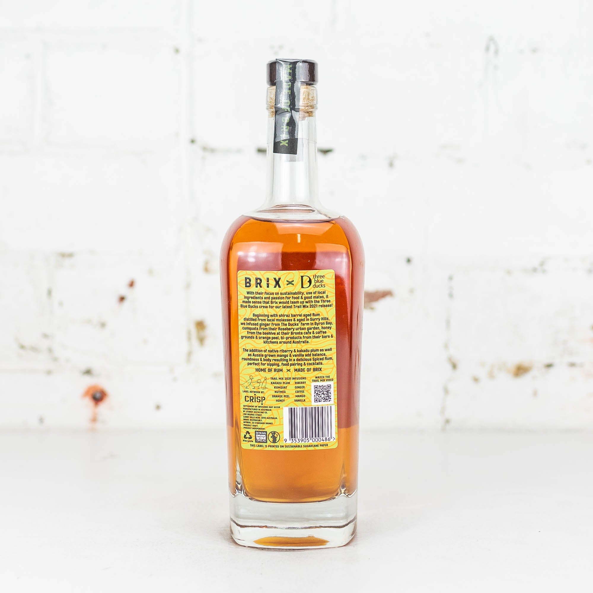 Brix x Three Blue Ducks - 'Trail Mix 2021' Spiced Rum 700ml