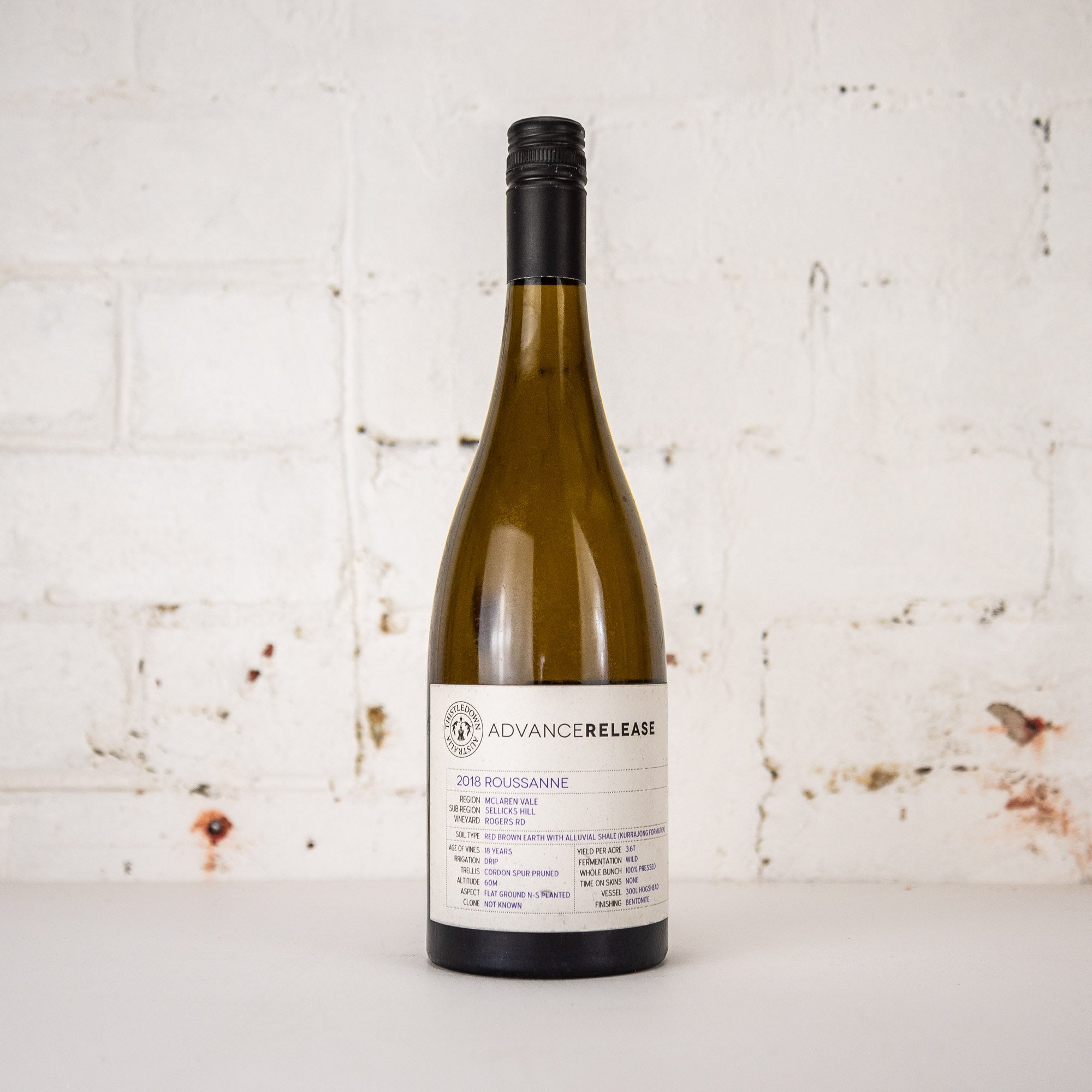 Thistledown - Advance Release Roussanne 2018 750ml