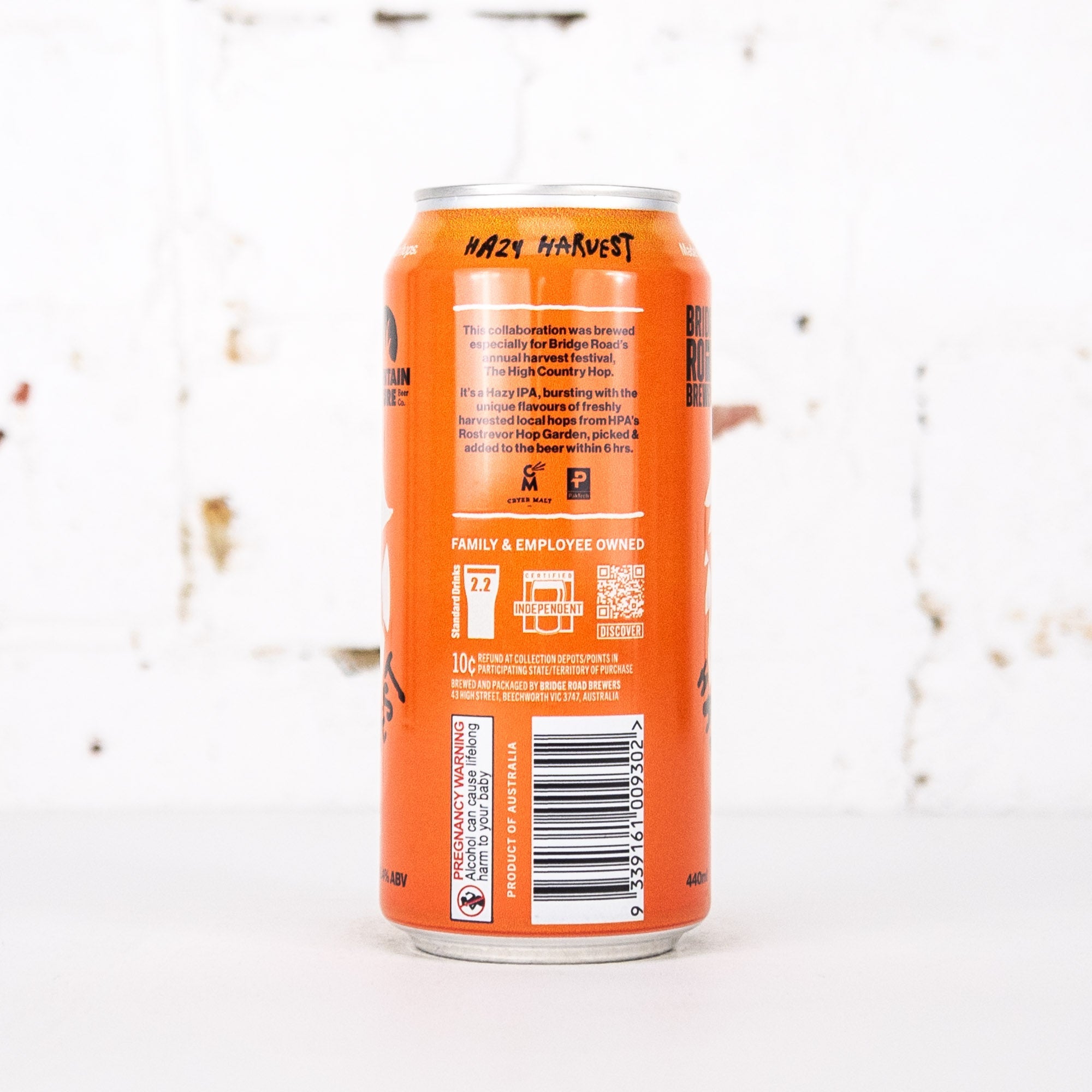 Bridge Road x Mountain Culture 'Hazy Harvest 2025' Fresh Hop IPA