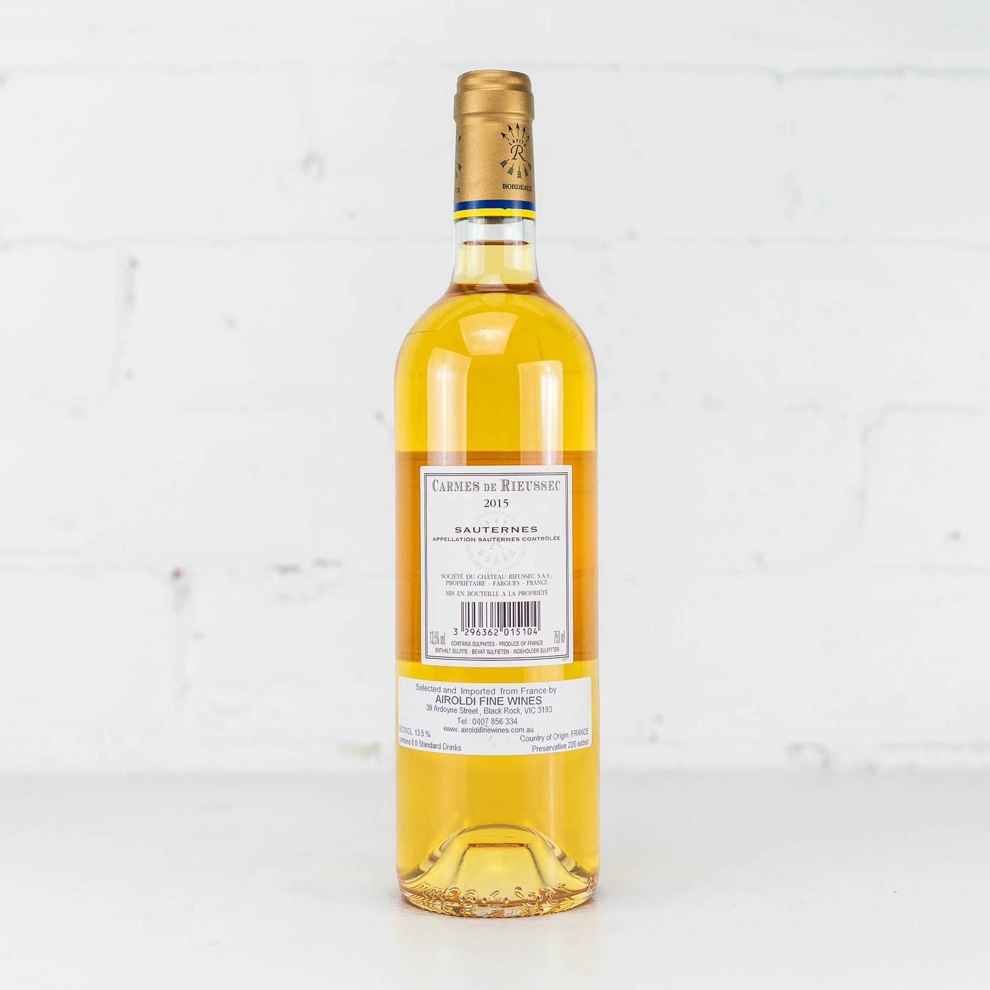 Carmes De Rieussec - Sauternes 2015 750ML