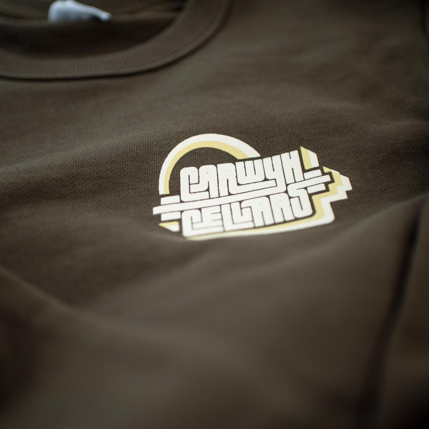 Carwyn Cellars - Retro Branded Crew Jumper (Olive)