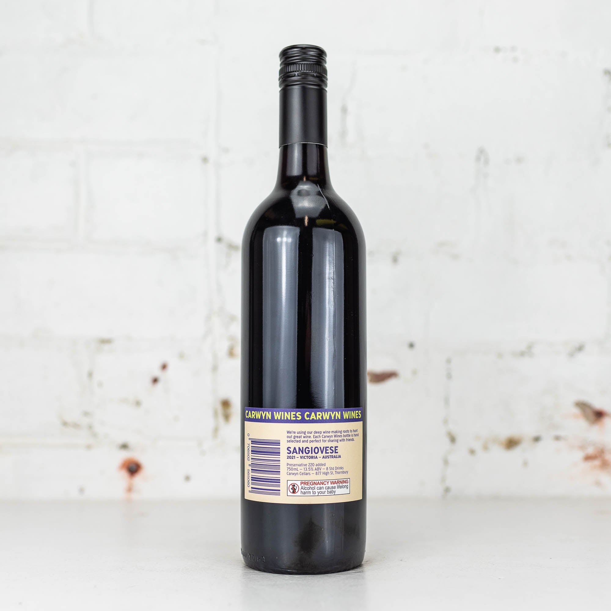 Carwyn Wines - Sangiovese 2021 750ml