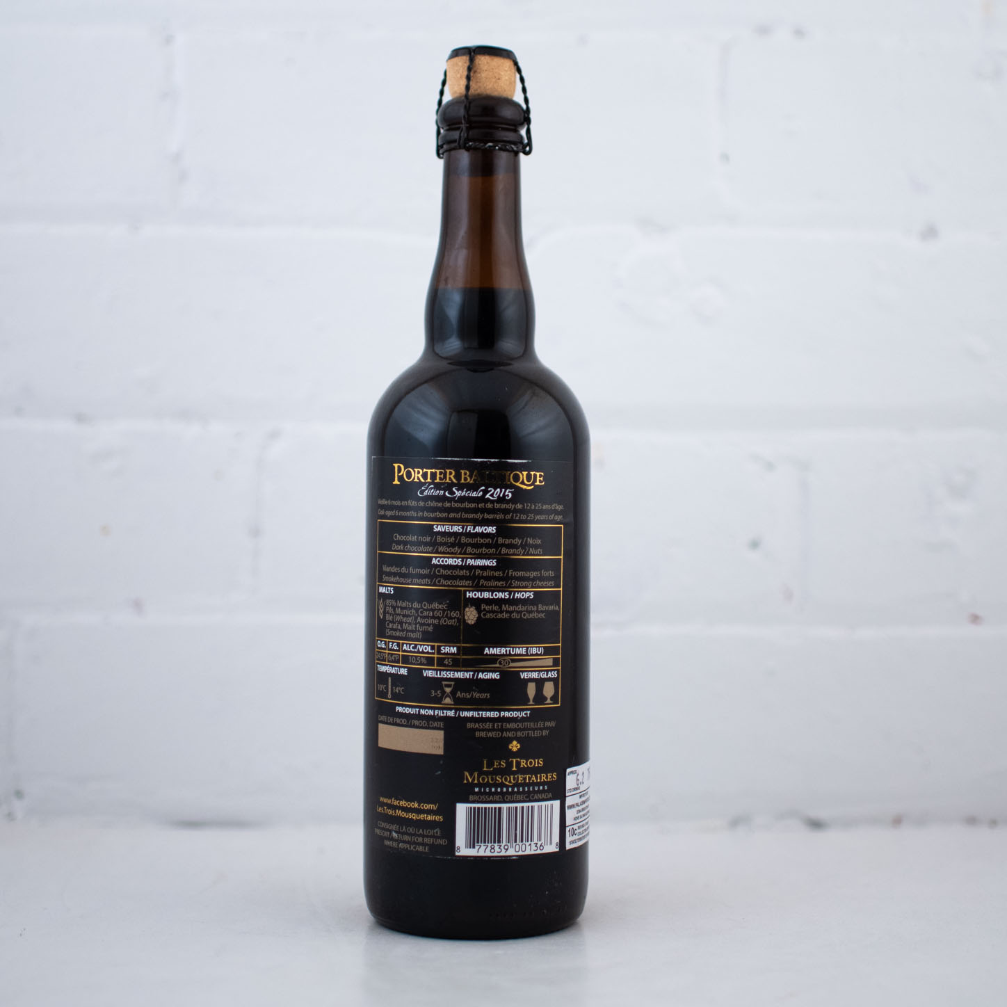 Les Trois Mousquetaires - BA Porter Baltique Grande Cuvee 2015 750ml