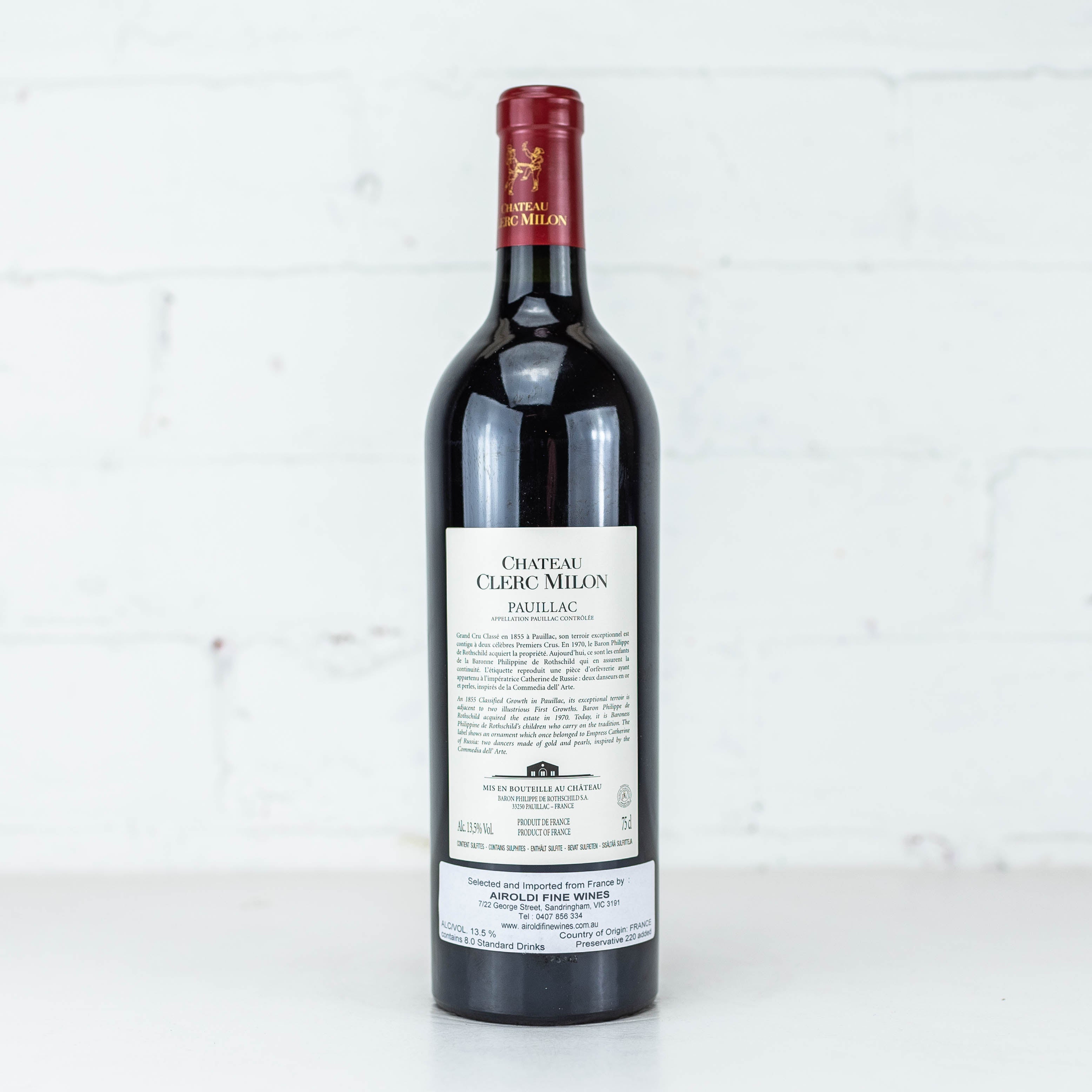 Chateau Clerc Milon - Pauillac Grand Cru Classe 2017 750ml