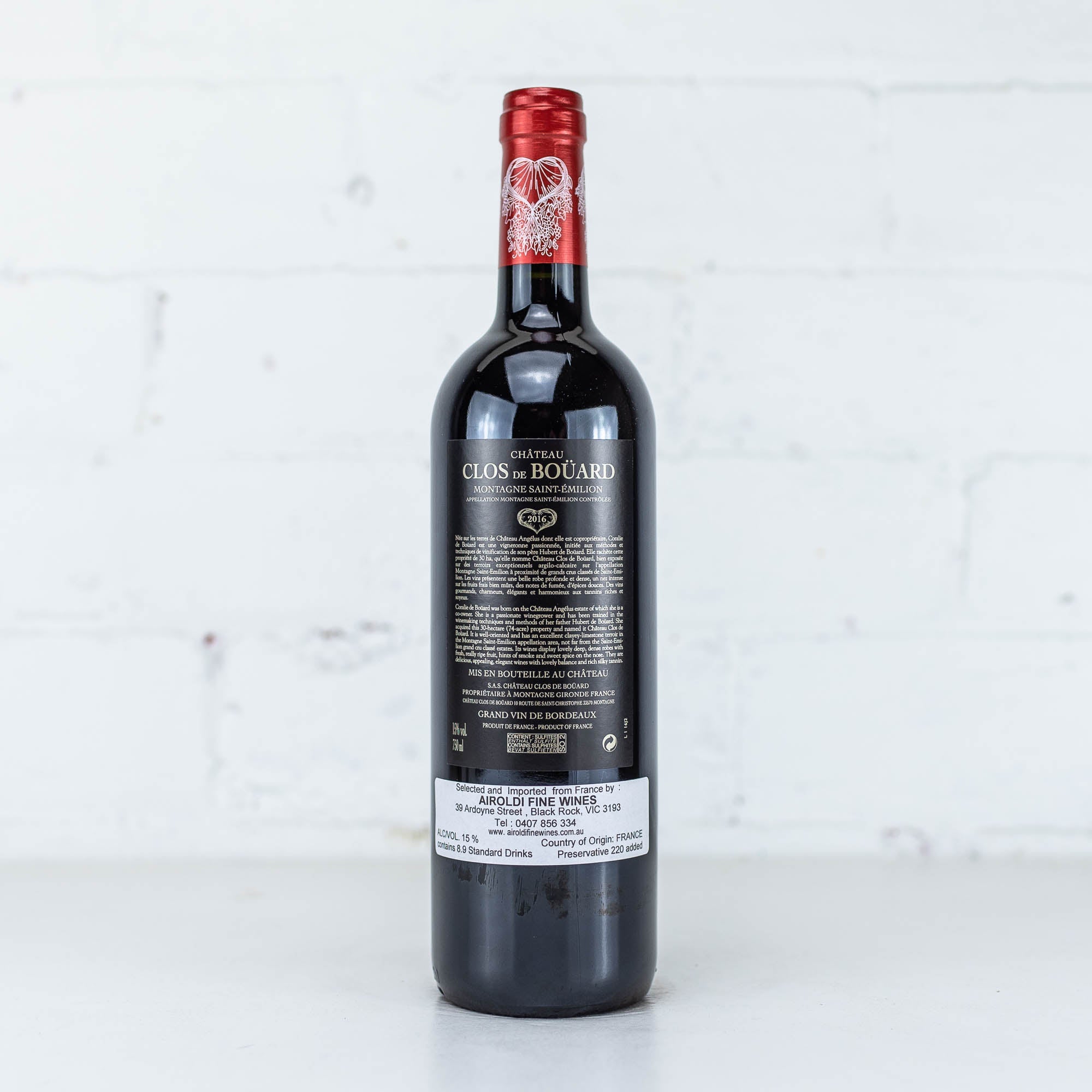 Chateau Clos de Bouard - Montagne Saint Emilion 2016 750ML