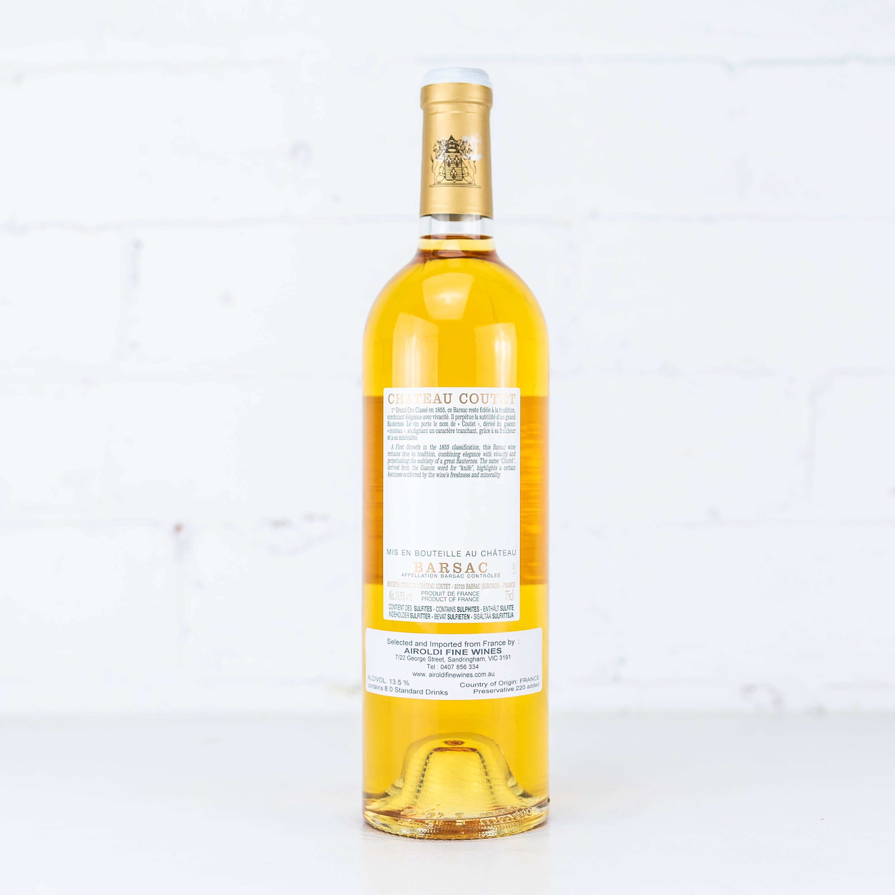 Chateau Coutet - Barsac Grand Cru Classe 2017 750ml