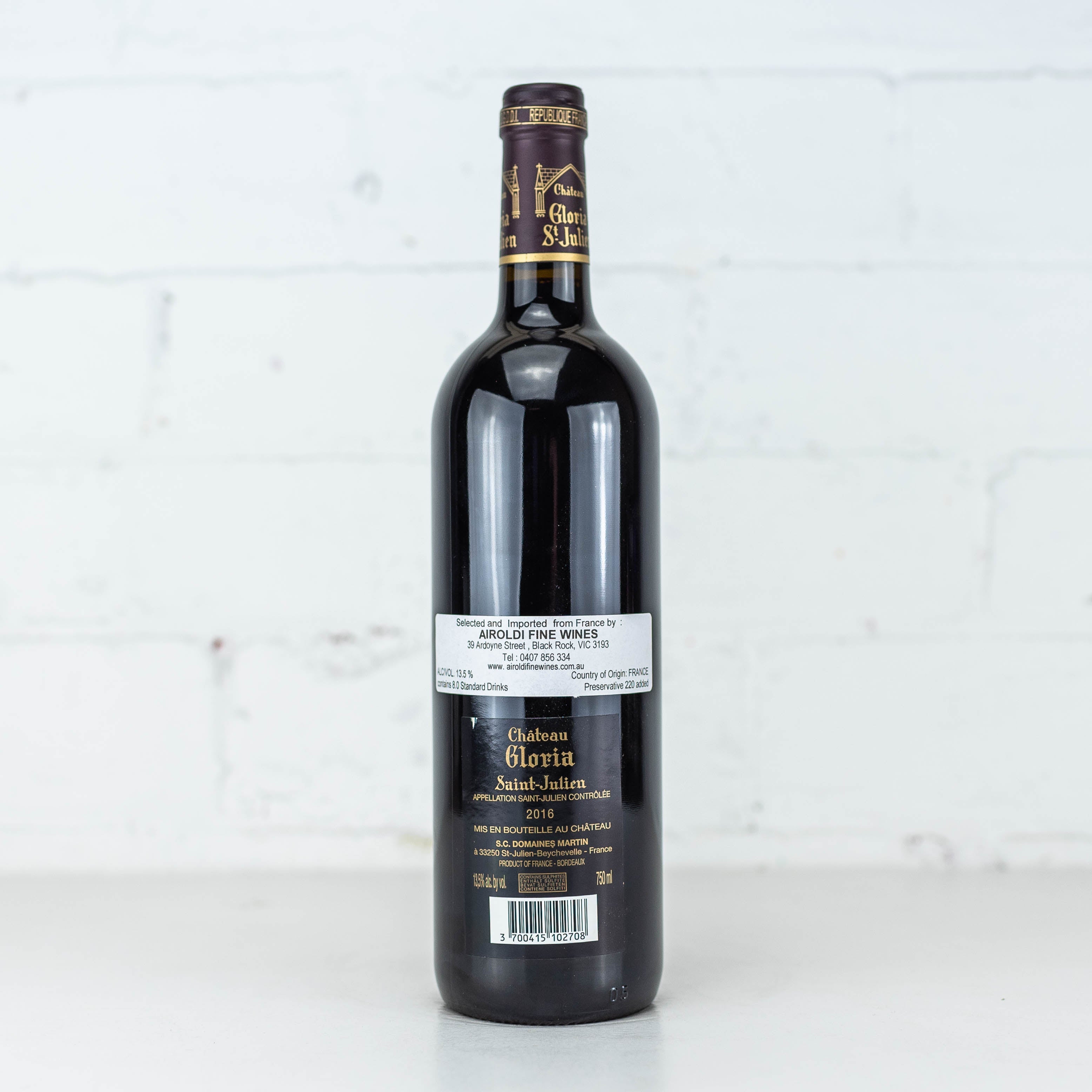 Chateau Gloria - Saint Julien 2016 750ML