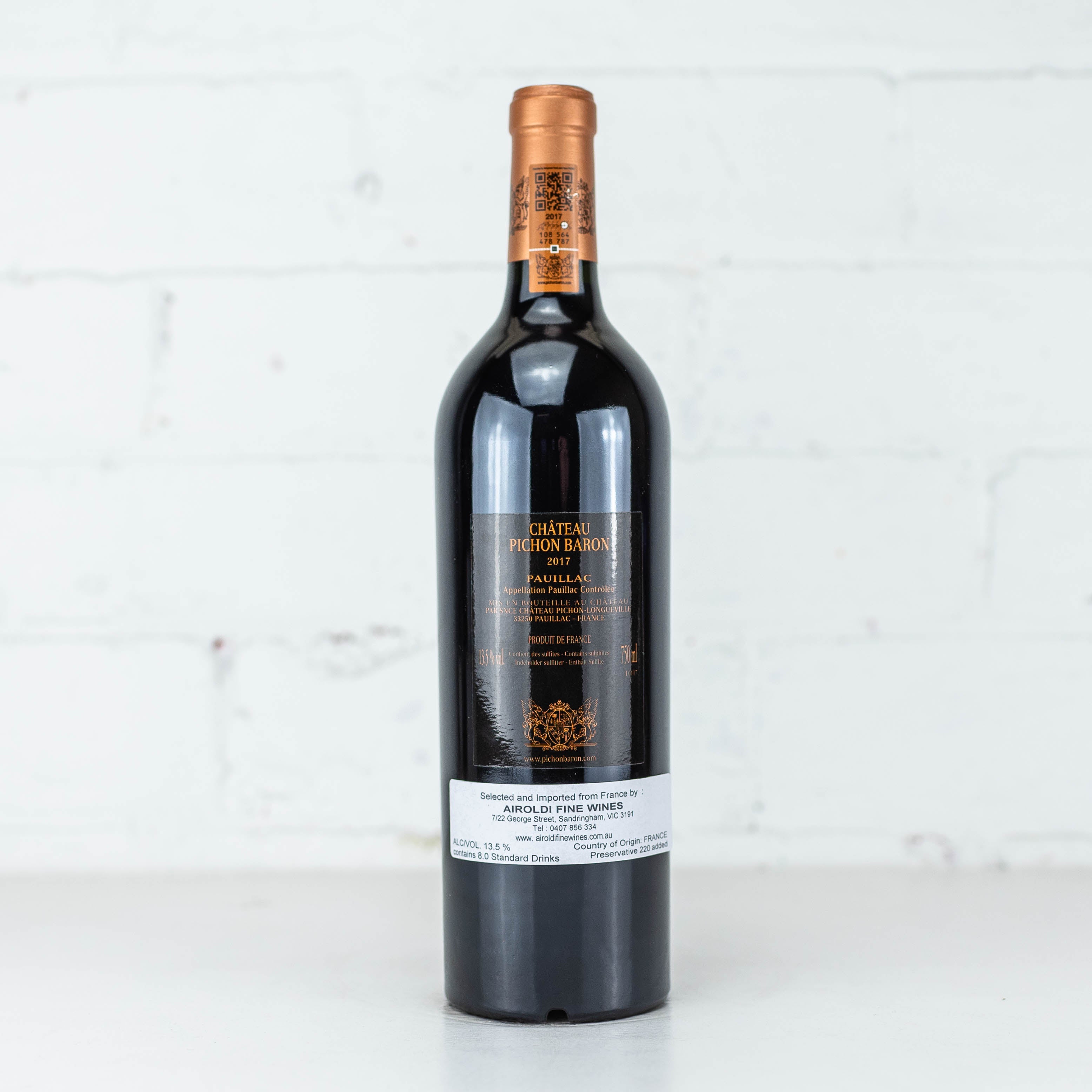 Chateau Pichon Baron - Pauillac Grand Cru Classe 2017 750ml