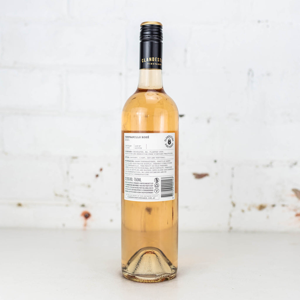 Clandestine Vineyards - Tempranillo Rose 750ml