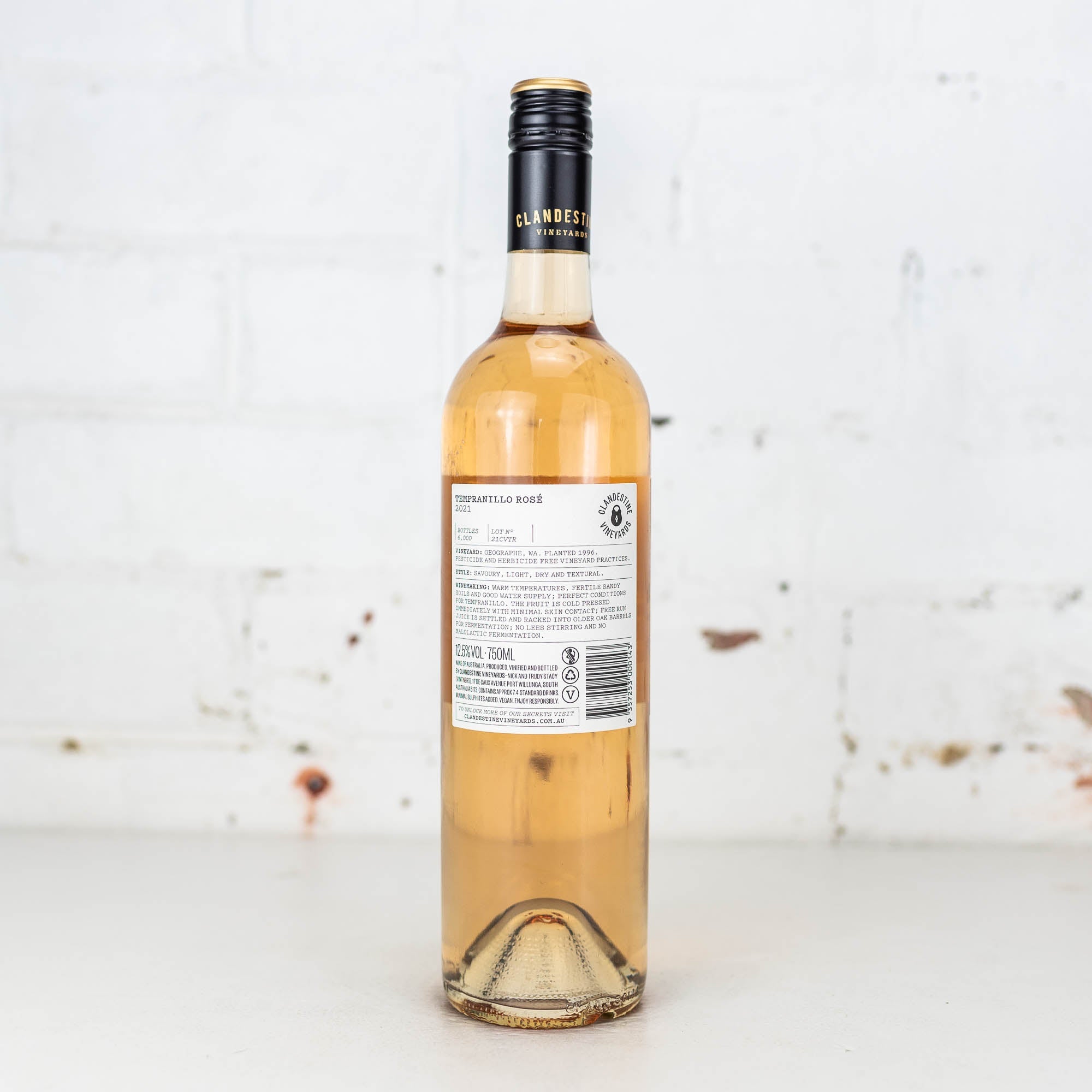 Clandestine Vineyards - Tempranillo Rose 750ml