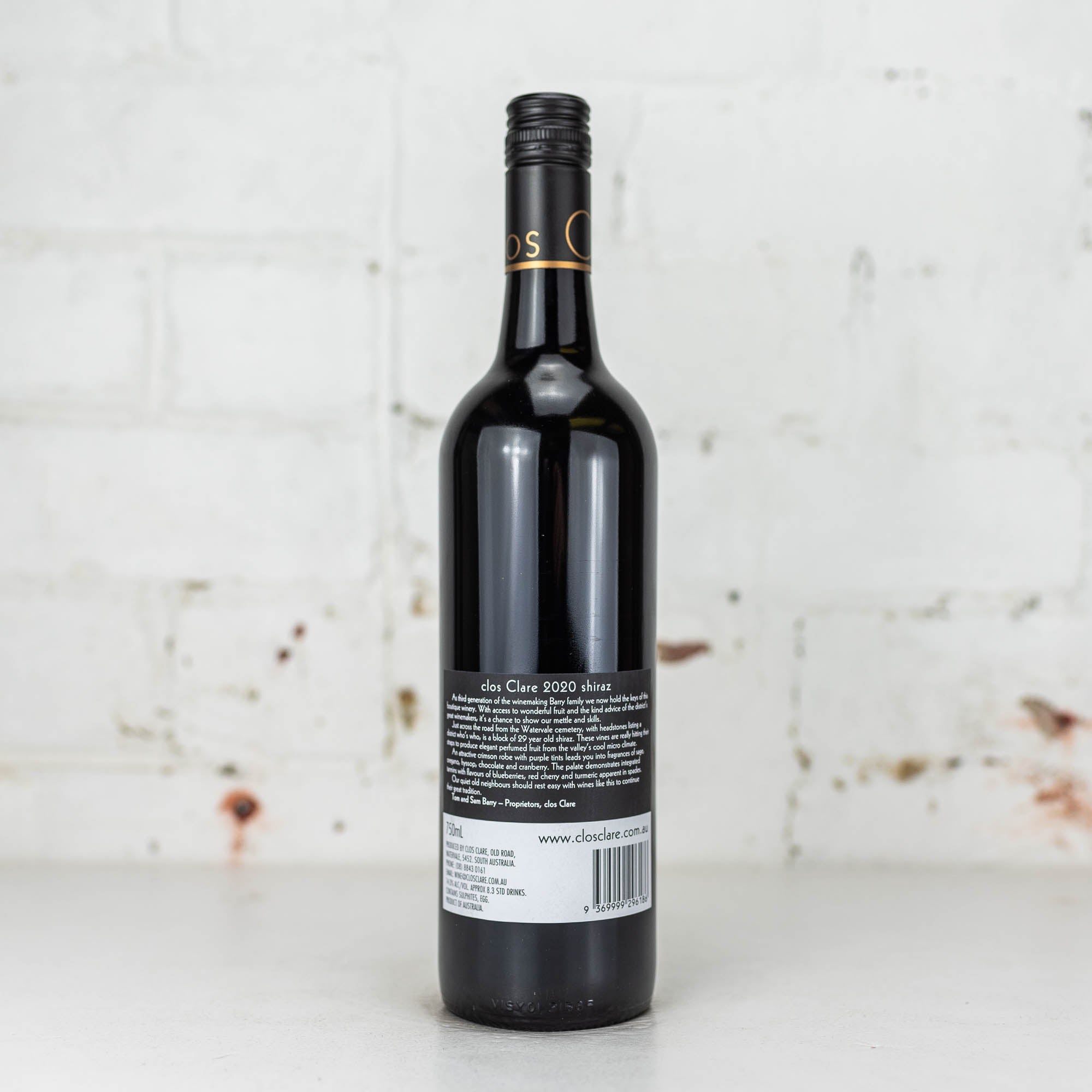 Clos Clare - 'Cemetery Block' Shiraz 2020 750ml
