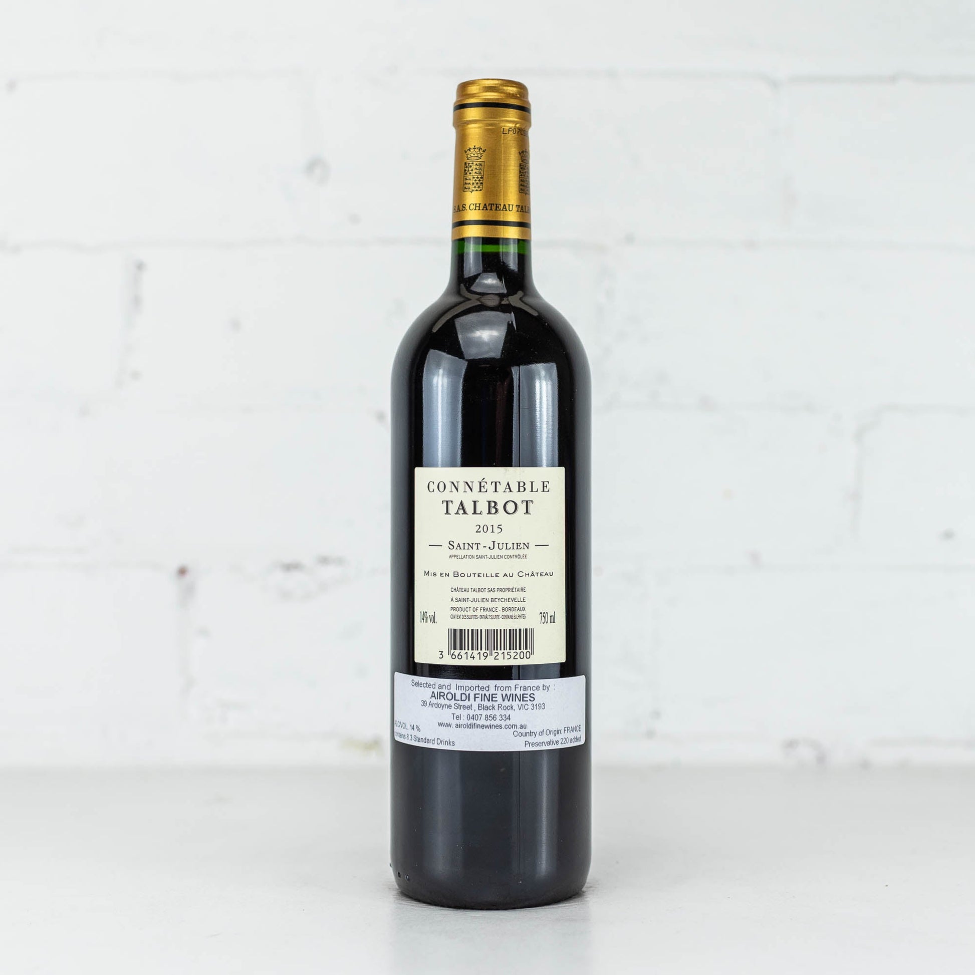 Chateau Talbot - Connetable Talbot St Julien 2015