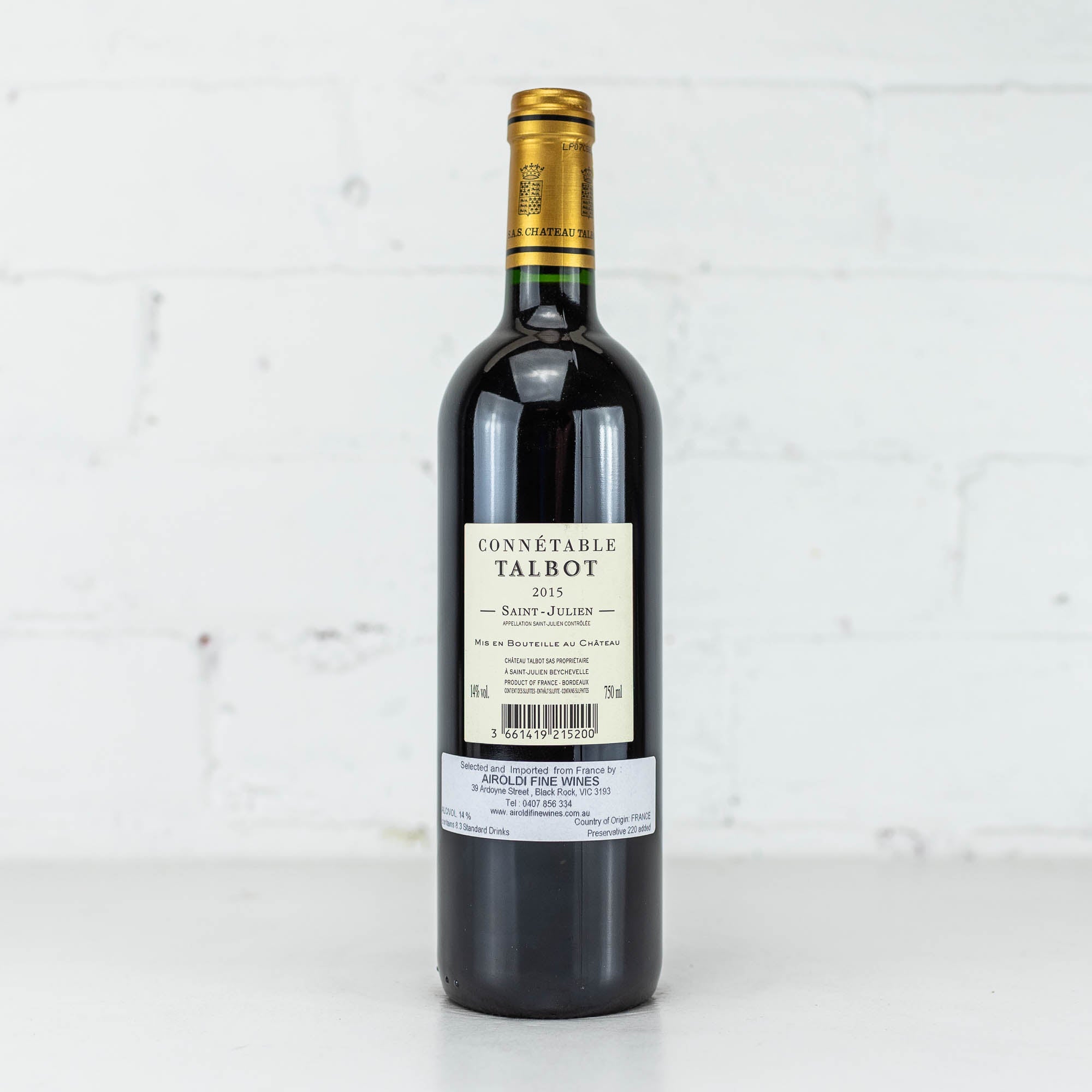 Chateau Talbot - Connetable Talbot St Julien 2015