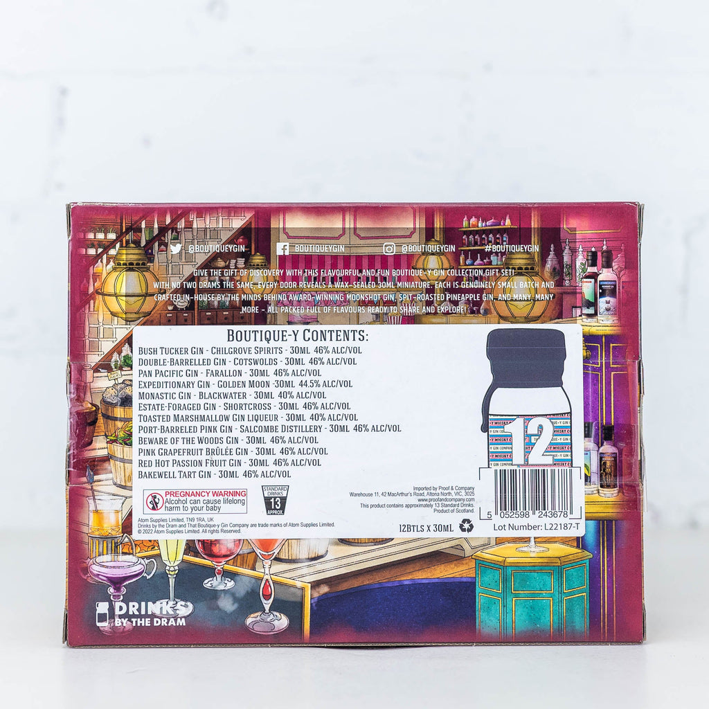Drinks by the Dram x Boutiquey 'Gin Collection 2022' 12 x 30ml