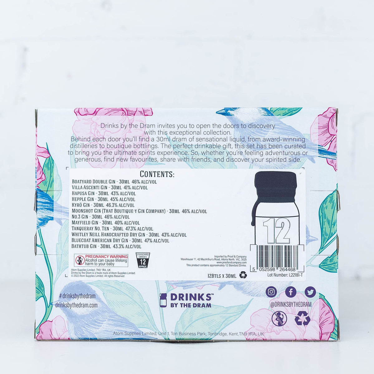 Drinks By The Dram - Premium Gin Collection 12x30ml