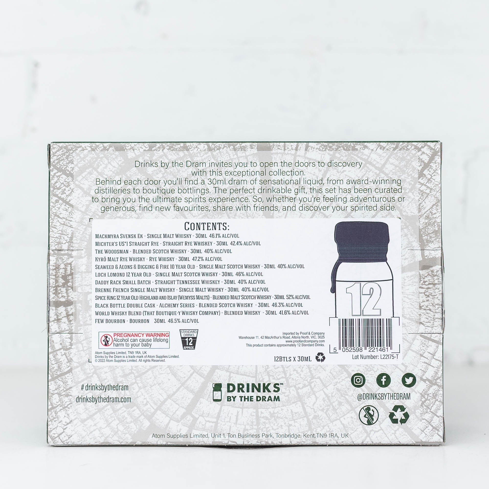 Drinks By The Dram - Whisky Collection 2022 12 x 30ml
