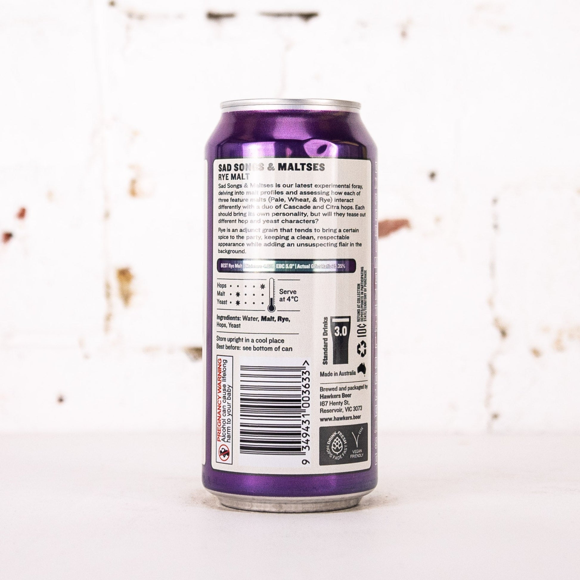 Hawkers - Sad Songs & Maltses Rye Malt DIPA