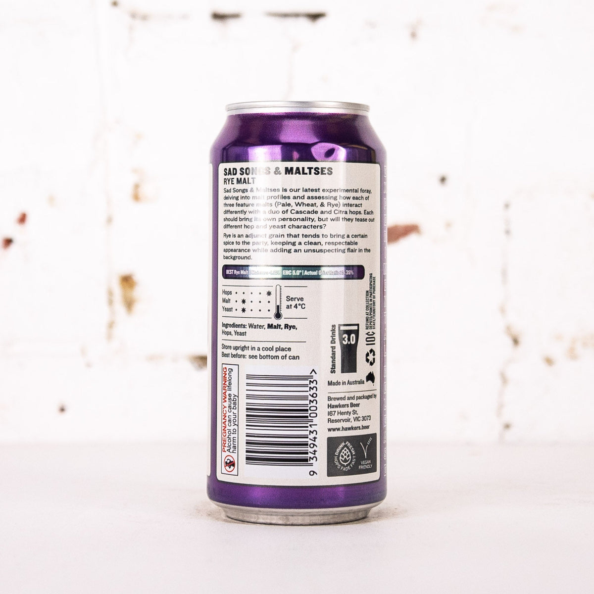Hawkers - Sad Songs & Maltses Rye Malt DIPA