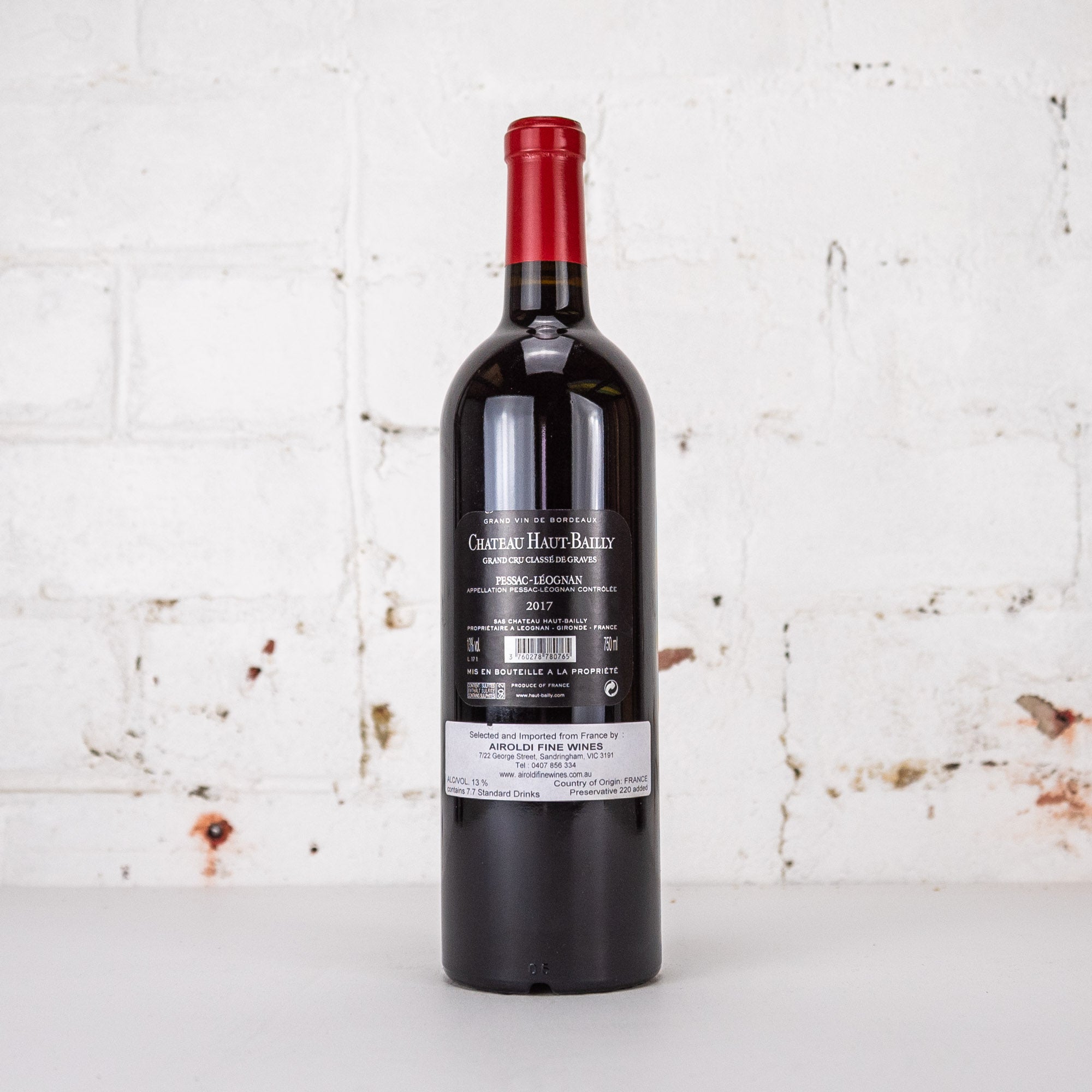 Chateau Haut Bailly - Grand Cru Classe Pessac Leognan 2017 750ml