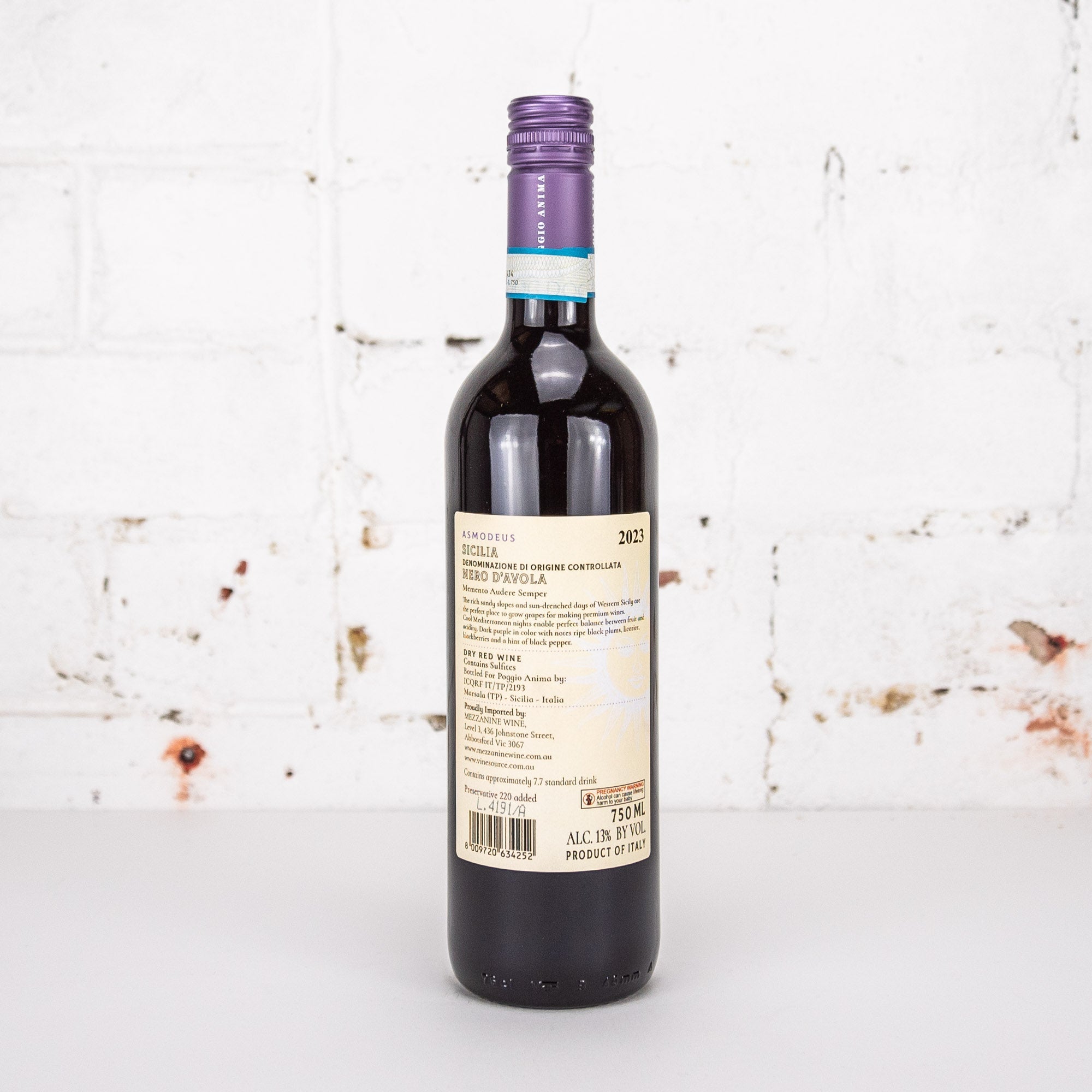 Poggio Anima - Asmodeus Nero d'Avola 750ml