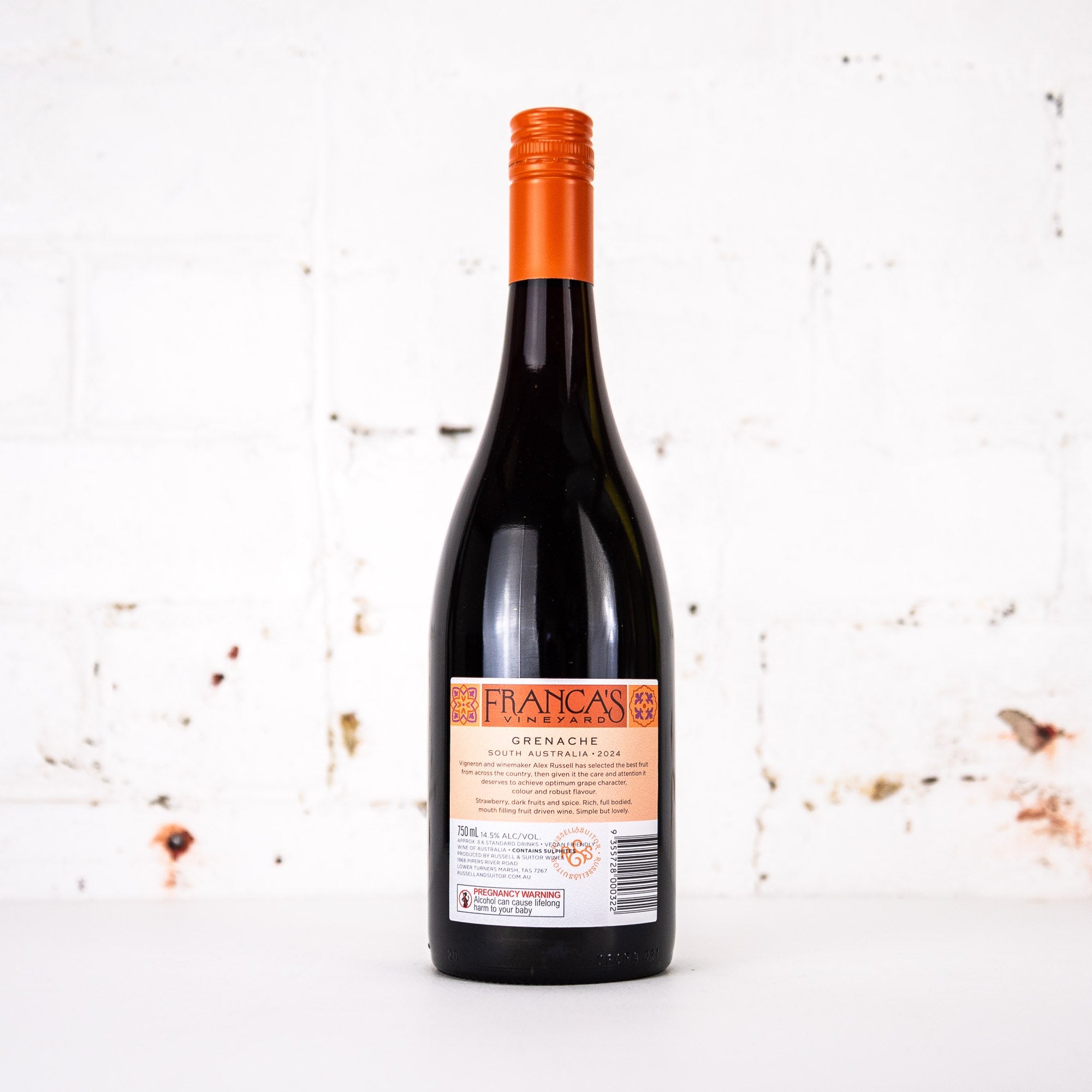 Russell & Suitor - Franca's Vineyard Grenache 750ml