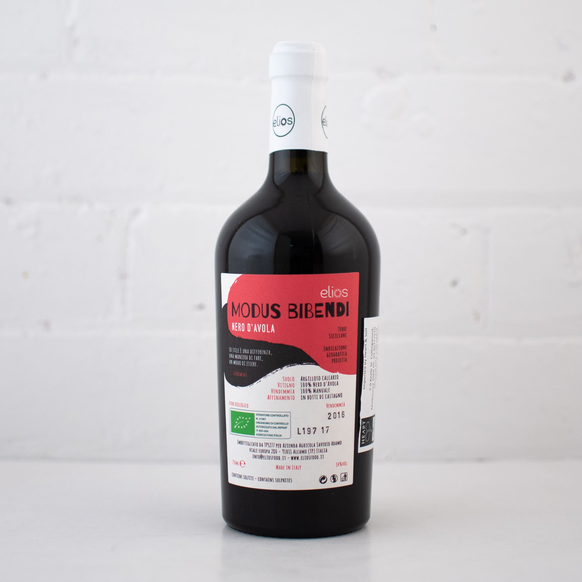 Elios - Modus Bibendi Nero d'Avola
