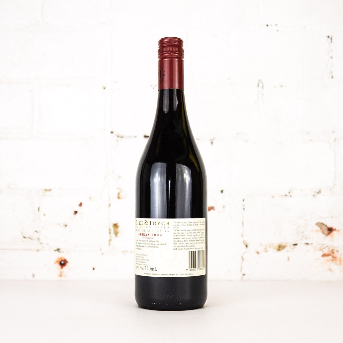Pike & Joyce - L'Optimiste Shiraz 2022 750ml