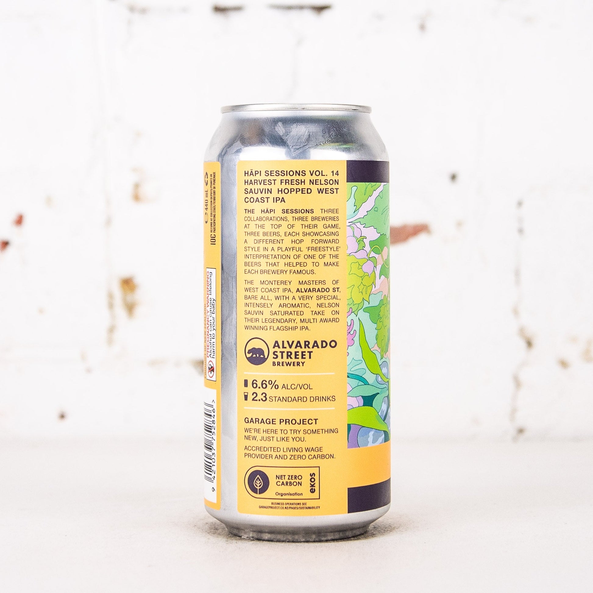 Garage Project x Alvarado Street 'Hapi Sessions Vol. 14: Nelson Sun Club' Harvest Fresh West Coast IPA
