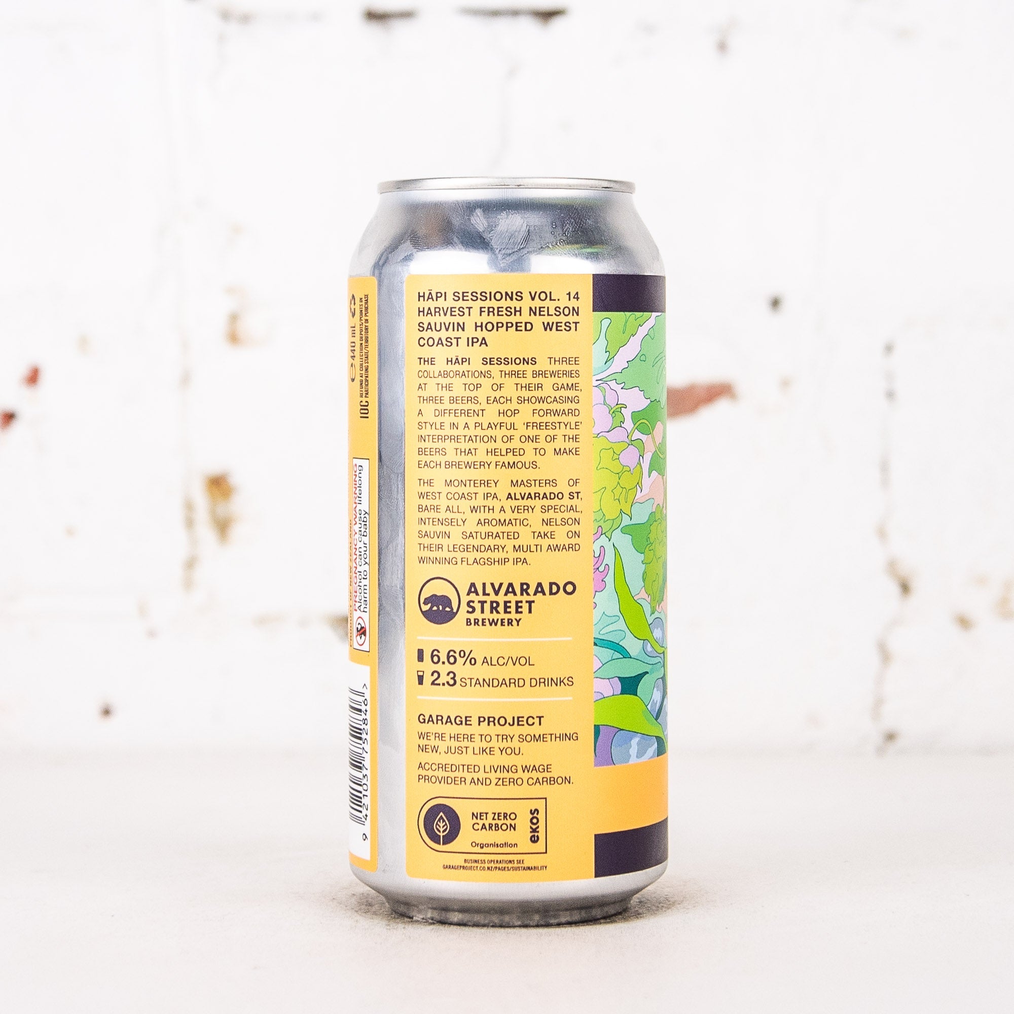 Garage Project x Alvarado Street 'Hapi Sessions Vol. 14: Nelson Sun Club' Harvest Fresh West Coast IPA