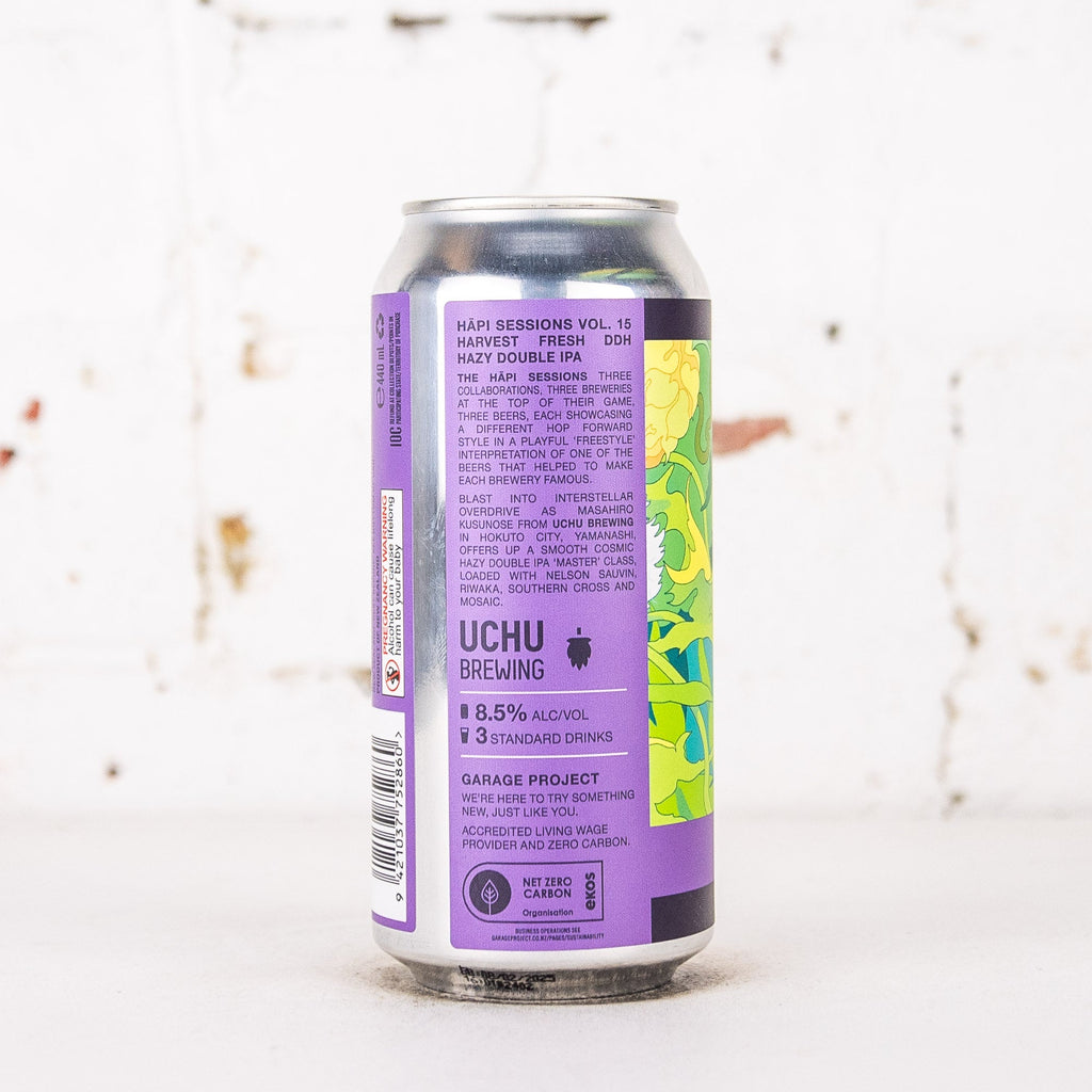 Garage Project x Uchu 'Hapi Sessions Vol. 15: Uchu Nigori' Harvest Fresh Hazy DIPA