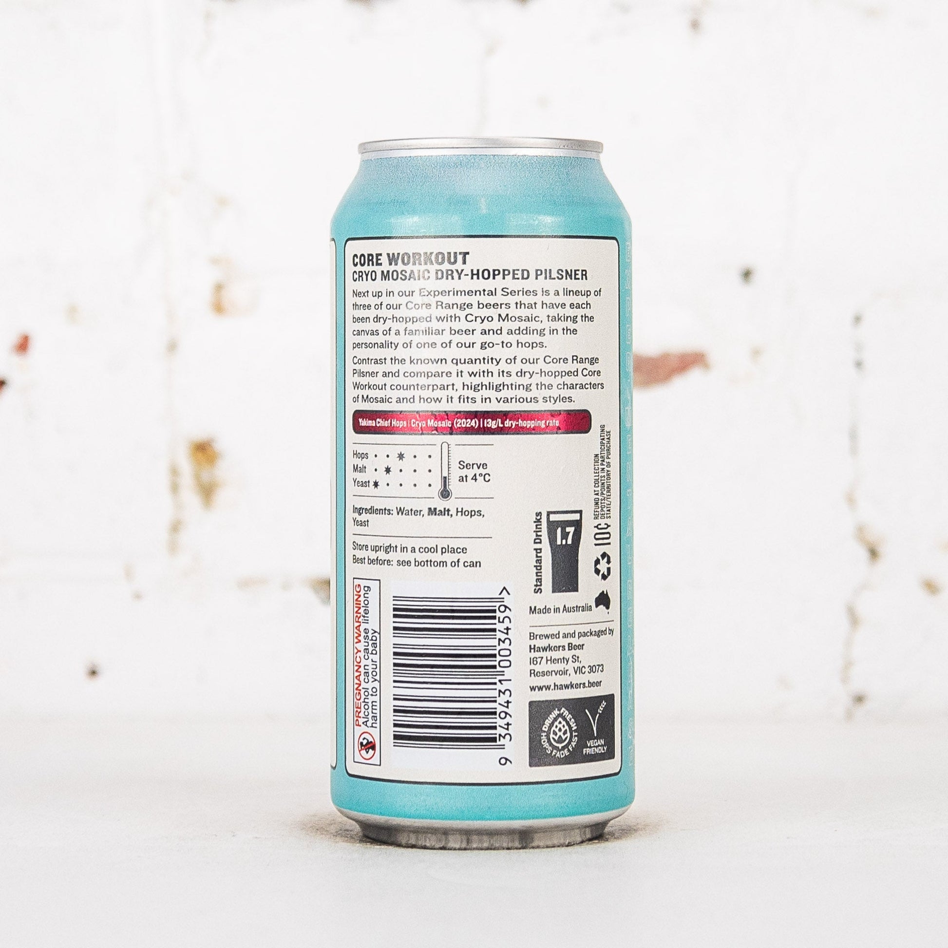 Hawkers - Core Workout: Cryo Mosaic Dry Hopped Pilsner