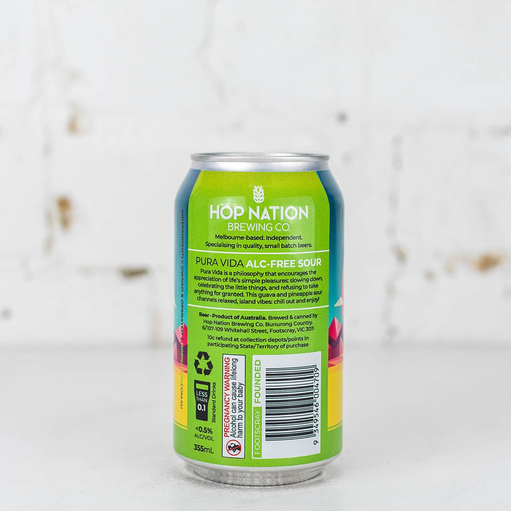 Hop Nation - Pura Vida Alc-Free Guava & Pine Sour Beer