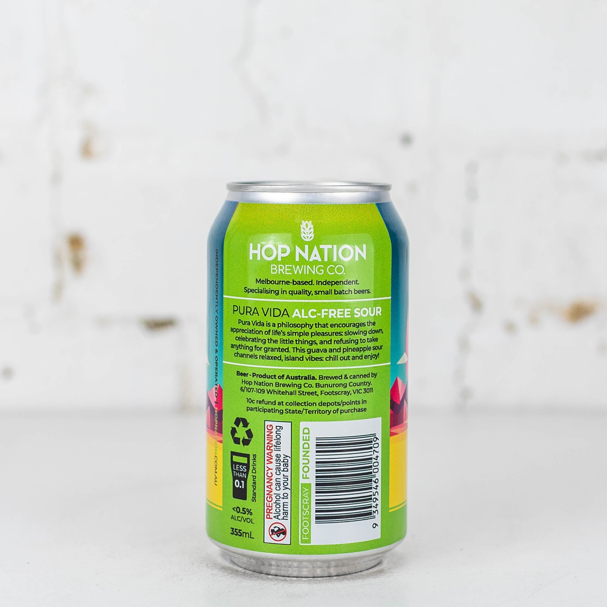 Hop Nation - Pura Vida Alc-Free Guava & Pine Sour Beer