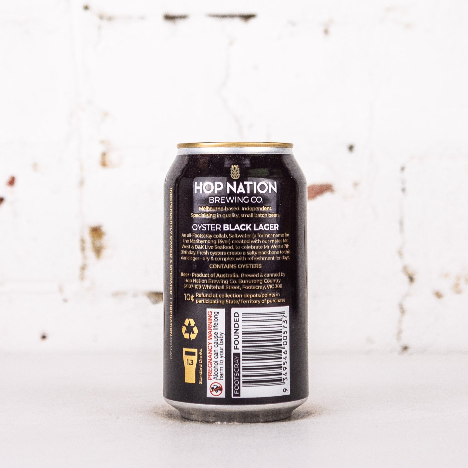 Hop Nation x Mr West 'Saltwater' Black Oyster Lager