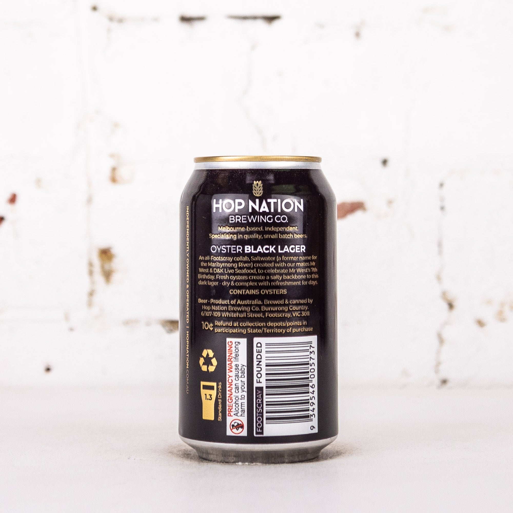 Hop Nation x Mr West 'Saltwater' Black Oyster Lager