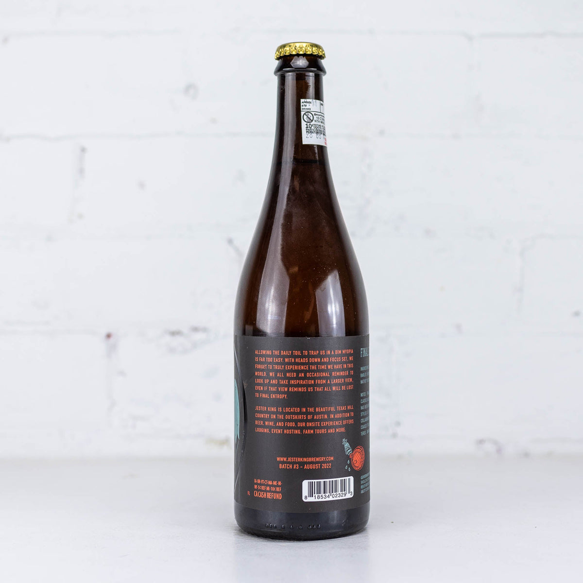Jester King x Jackie O's 'Final Entropy' Farmhouse Kolsch 750ml